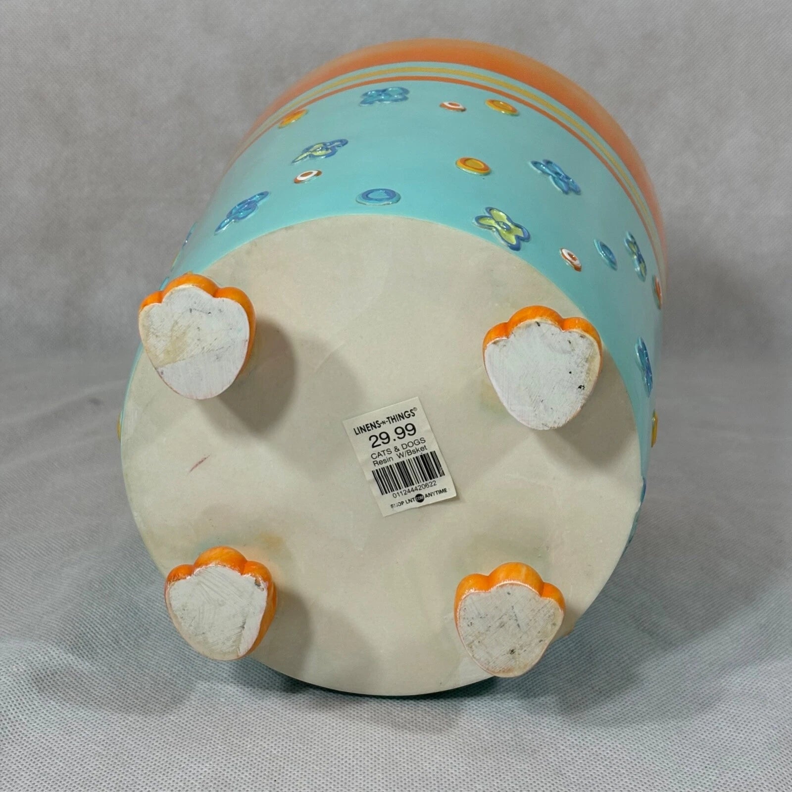 Cats & Dogs Resin Wastebasket & Tissue Box Cover Holder Set Linens N Things | eBay