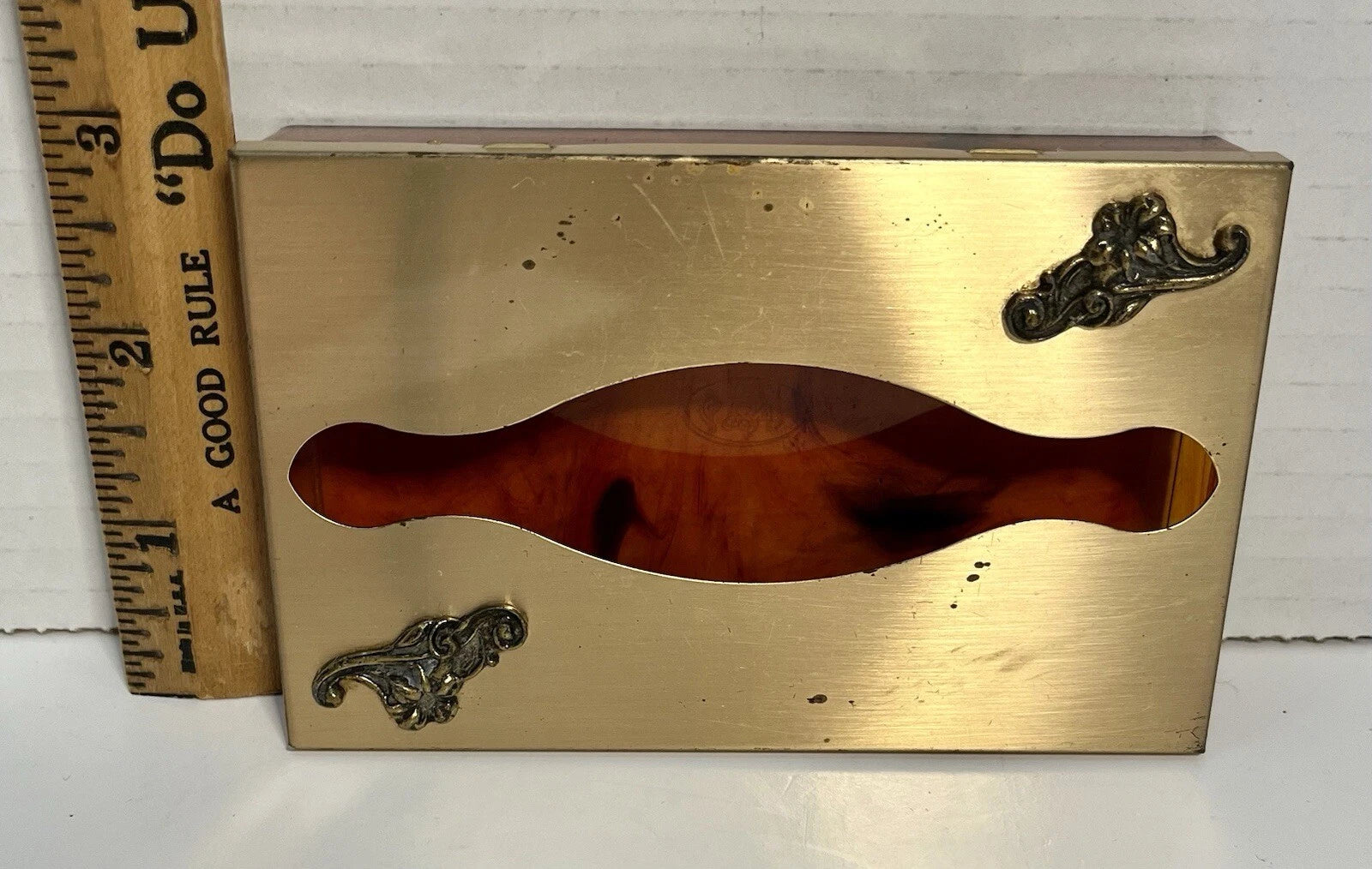 Vintage Metal Tissue Box Holder Gold Tone Products 1960s-1970s | eBay