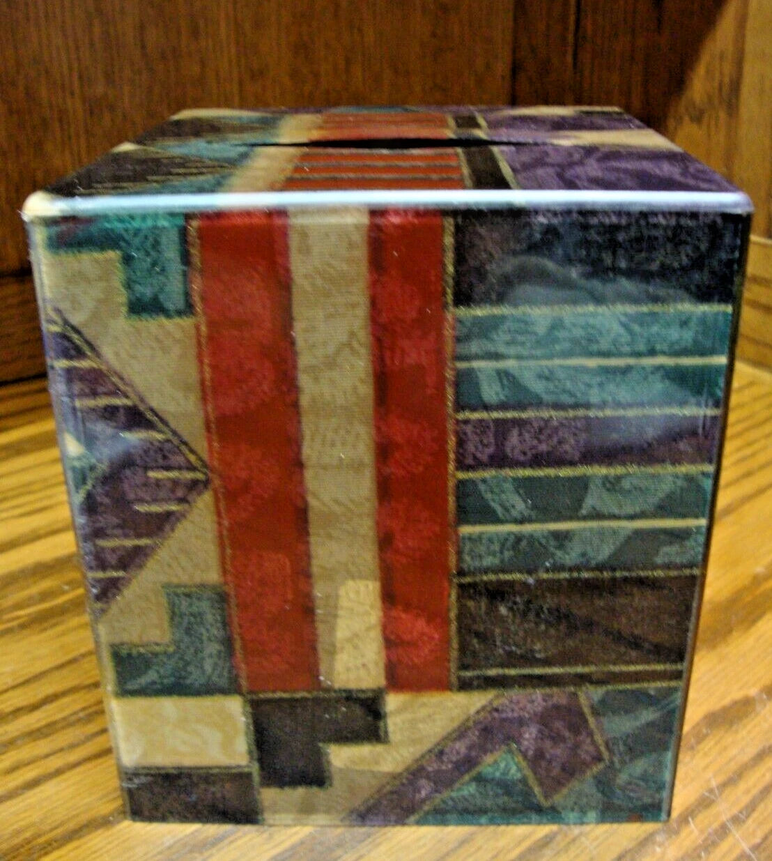Acrylic Tissue Box Cover Holder Multi-Color Geometric Designs 6"x 5"x 5" 943 | eBay