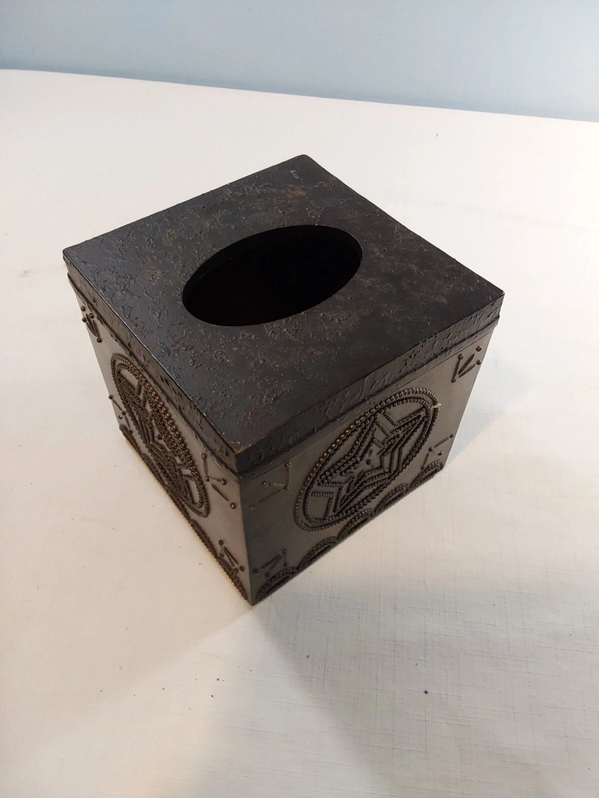 Antique Grey Star Pattern Beaded Square Bath Home Tissue Box Cover Holder | eBay