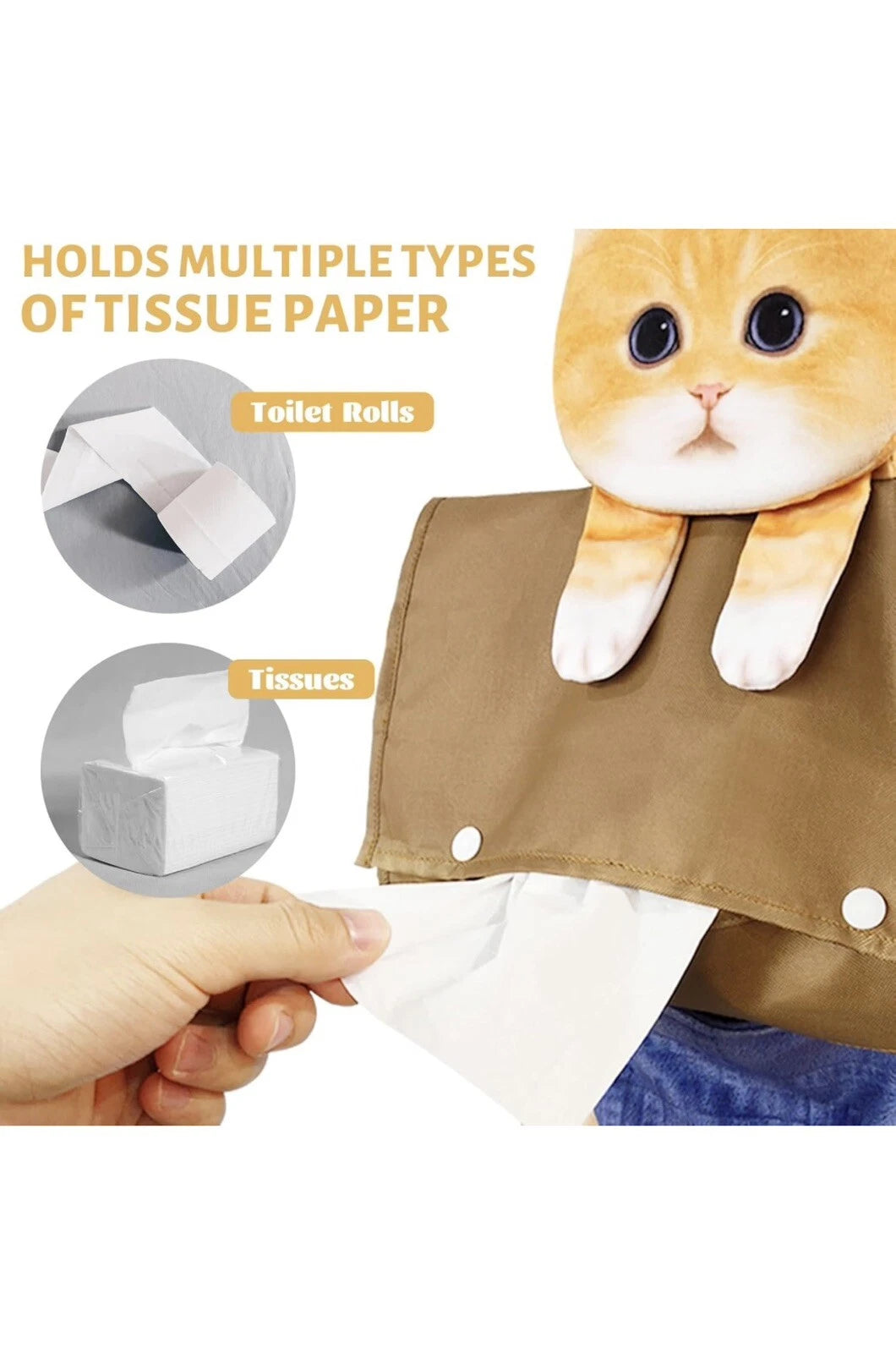 Cat Tissue Box Cover, Cute Paper Storage Dispenser,Creative Car Tissue Holder | eBay