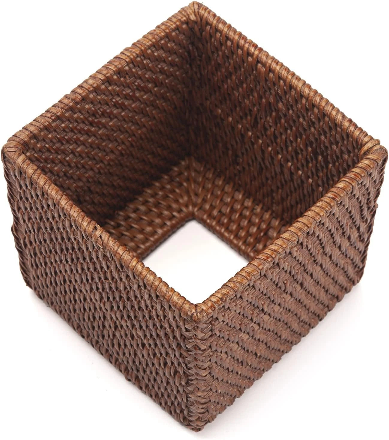 Rattan Tissue Box Cover Natural Woven Facial Napkin Holder Square | eBay