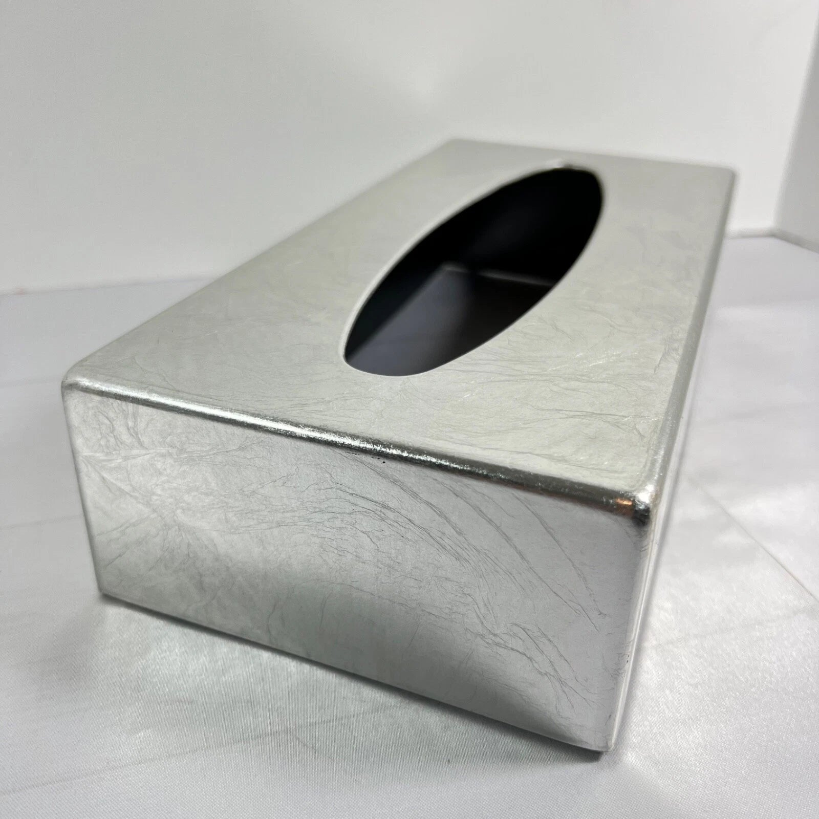 Vintage Lacquer Ware Tissue Box Nancy Calhoun Designs Silver Leaf Made in Japan | eBay