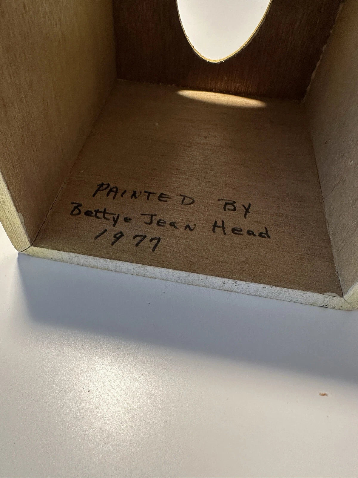 Vintage 1977 Hand painted Wood Tissue Box Cover, Yellow Birds and Butterflies | eBay