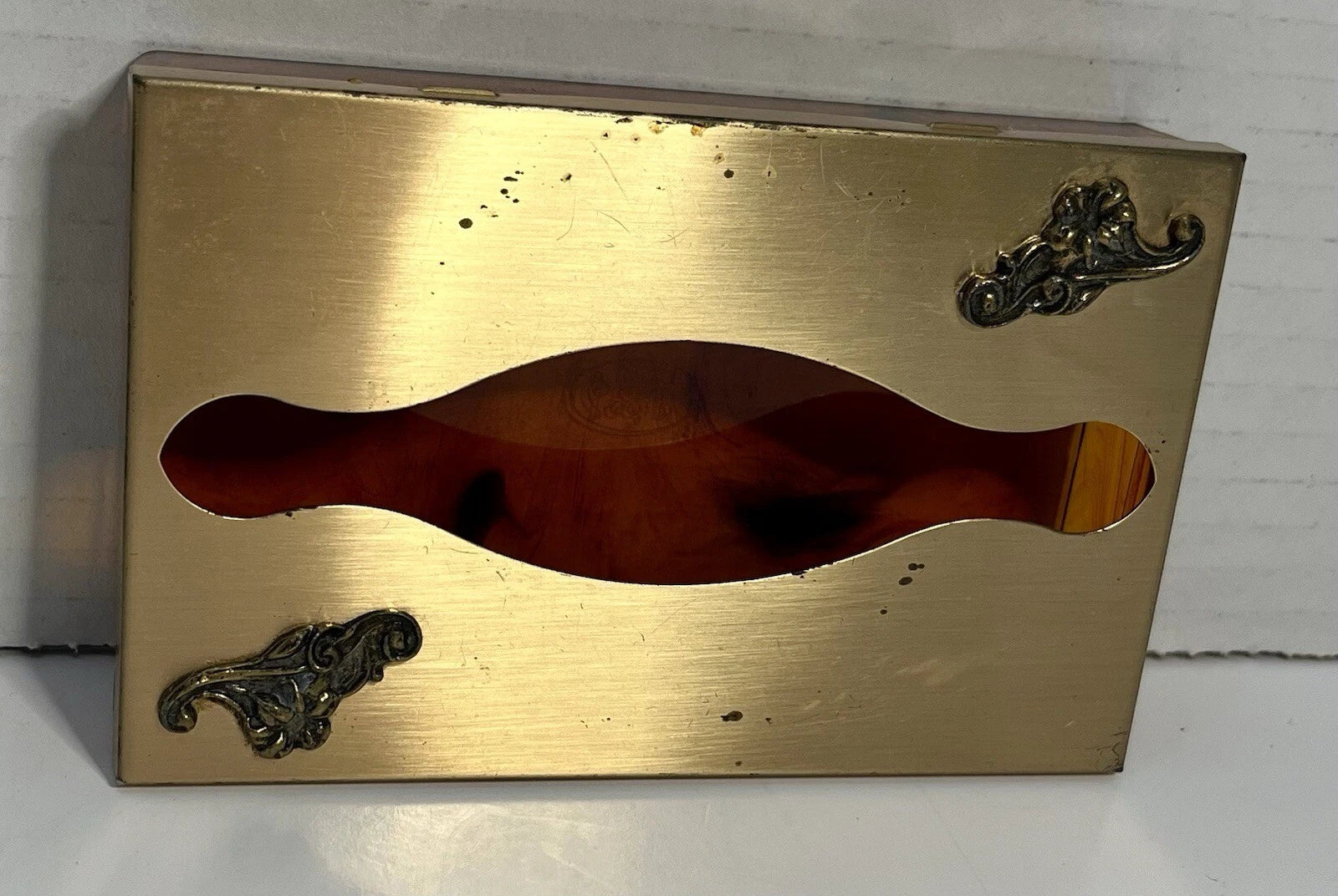 Vintage Metal Tissue Box Holder Gold Tone Products 1960s-1970s | eBay