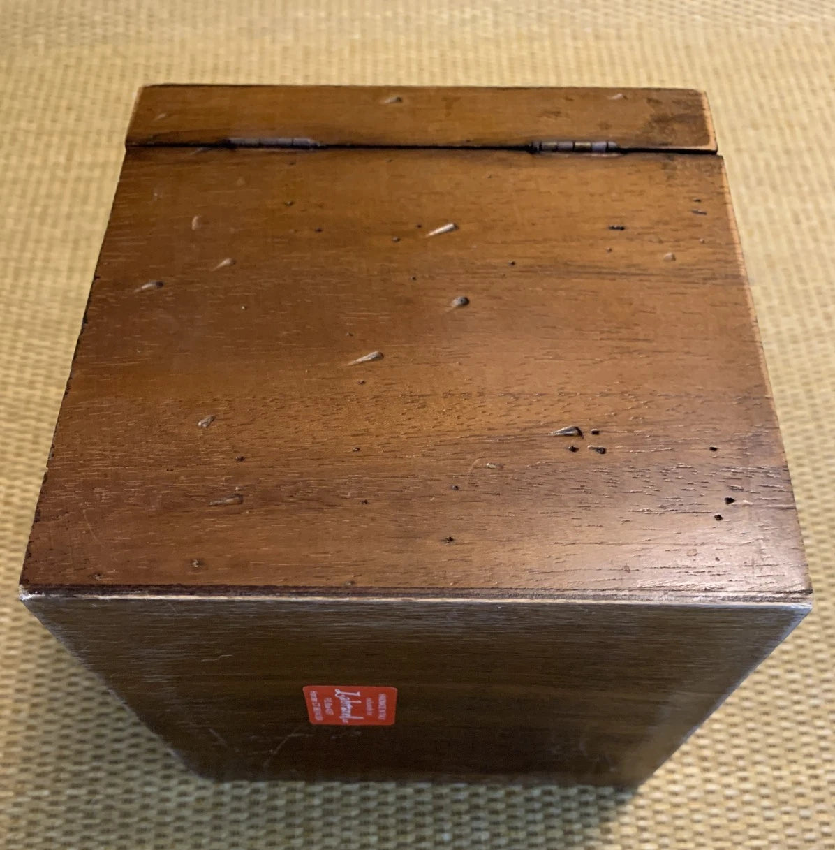 LABRAZEL Wood Tissue Box Holder Cover Hinged Lid Square Cube Handmade Italy | eBay