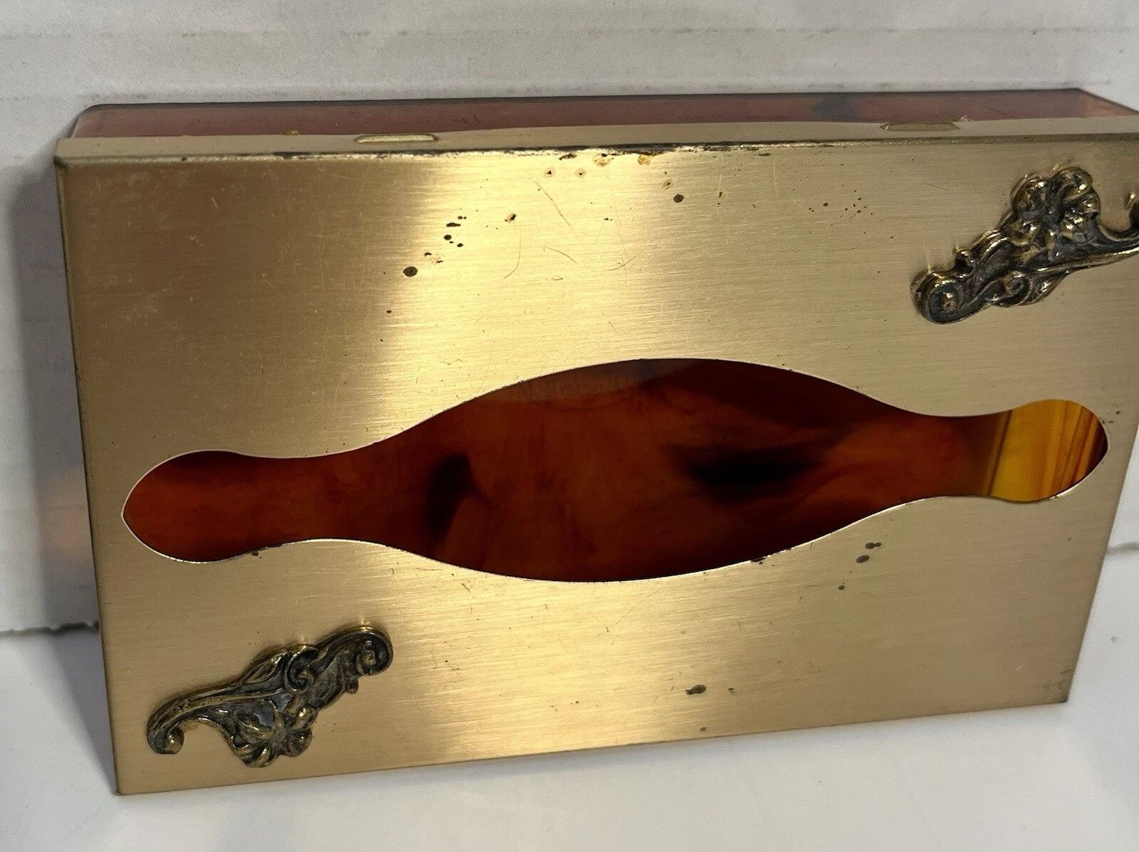 Vintage Metal Tissue Box Holder Gold Tone Products 1960s-1970s | eBay