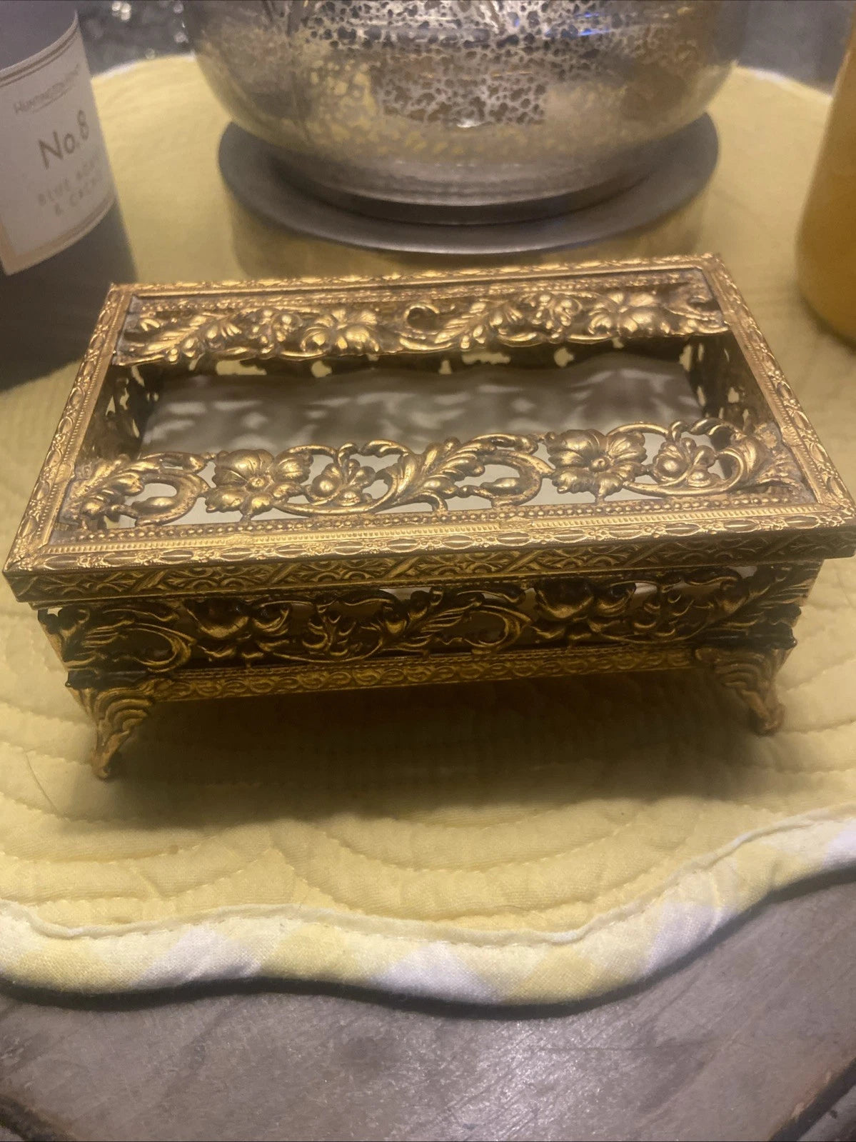 Vintage Mini Vanity MCM Ormolu Metal Mini Kleenex Tissue Holder | eBay