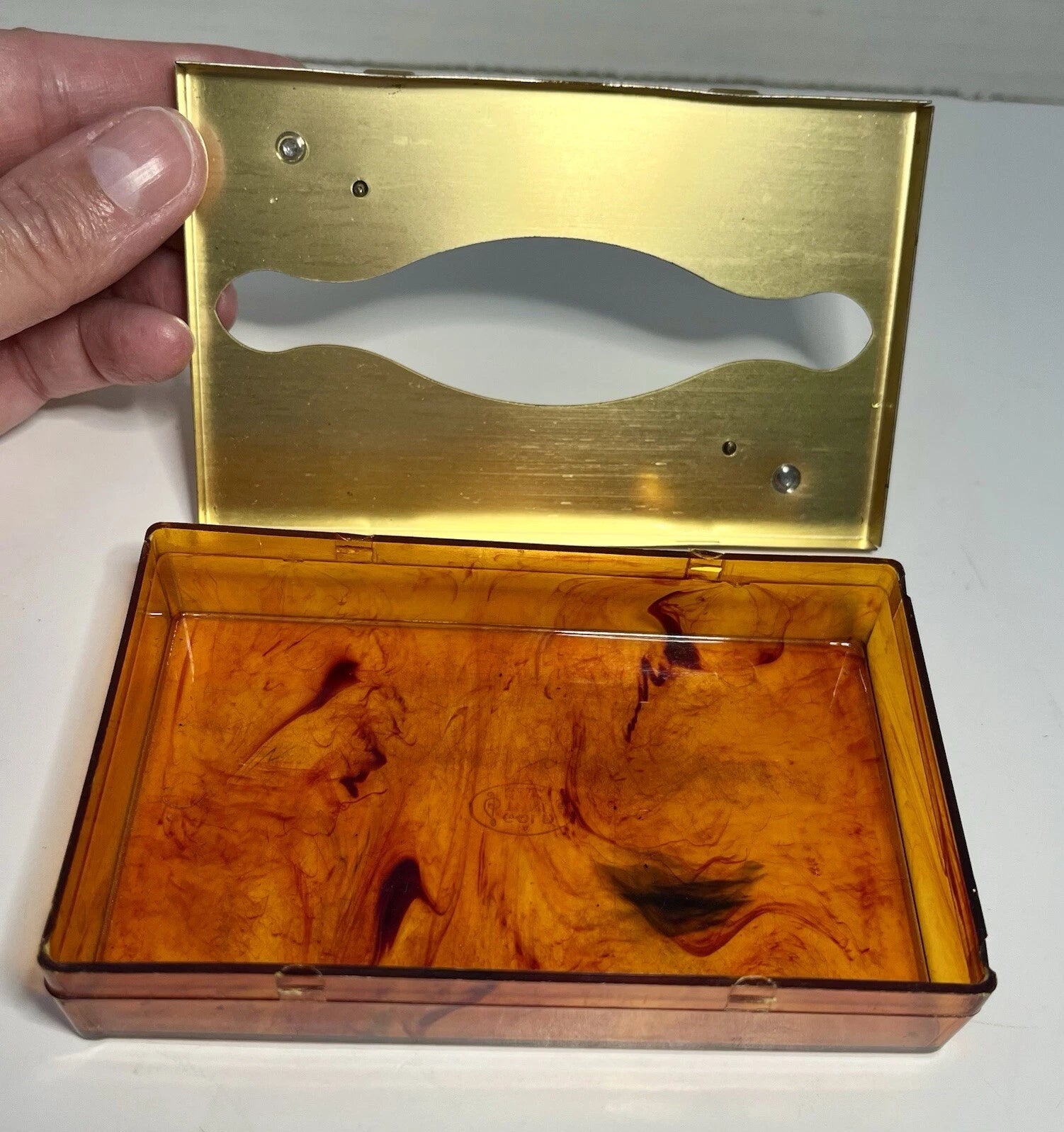 Vintage Metal Tissue Box Holder Gold Tone Products 1960s-1970s | eBay