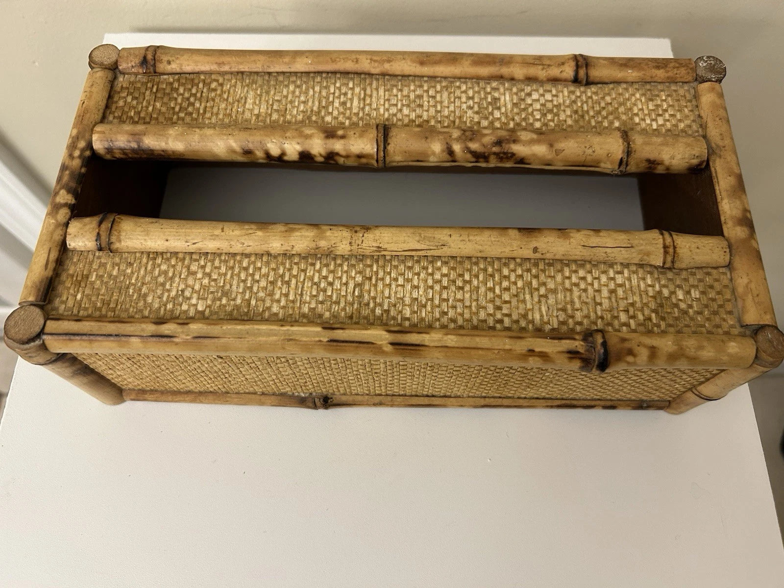 Vintage Bamboo & Wood Wooden Tissue Kleenex Box Cover Holder Rectangular | eBay