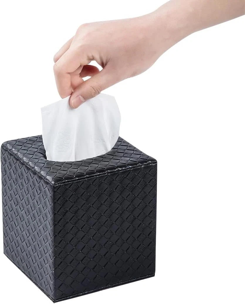Black Tissue Box Cover, Square, Tissue Box Holders for Bathroom Accessories | eBay