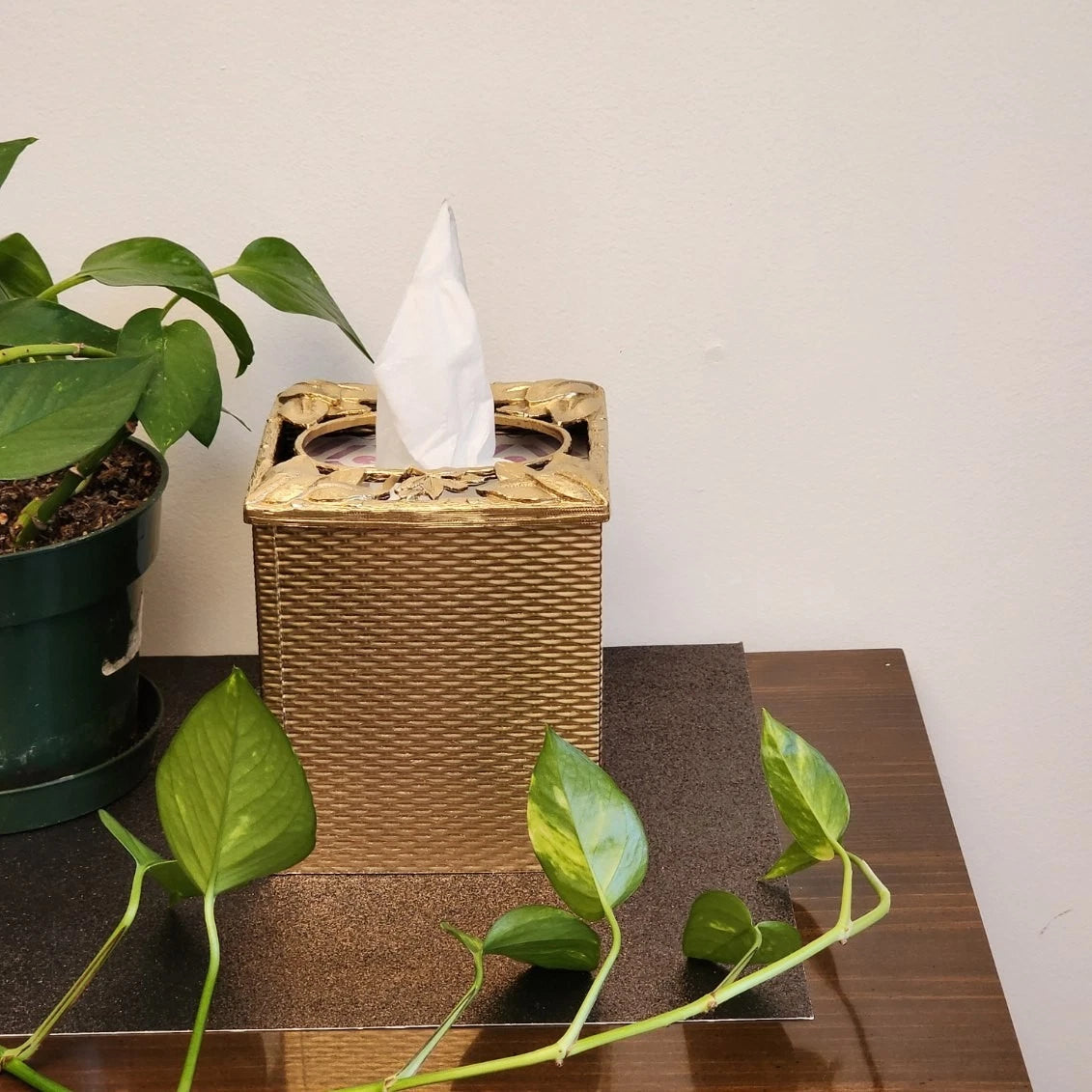 Silver Square Tissue Box Cover Facial Tissue Holder Kleenex Holder Accessories | eBay