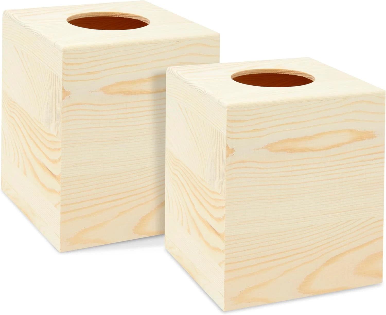 Unfinished Wood Tissue Box Cover for Arts and Crafts, Home Decor (5 X 5.5 In, 2 | eBay