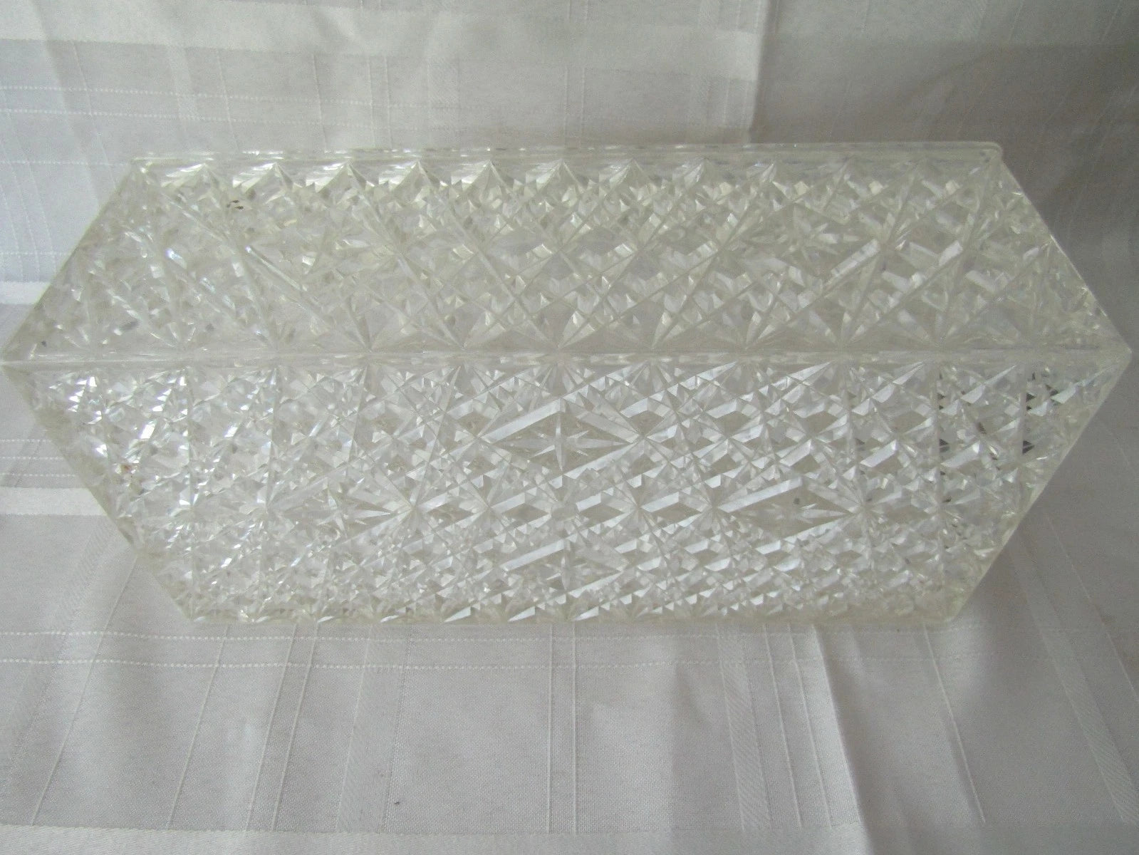 Vintage Tissue Box Holder - Trelawney Acrylic Clear - MCM Star Burst - Retro | eBay