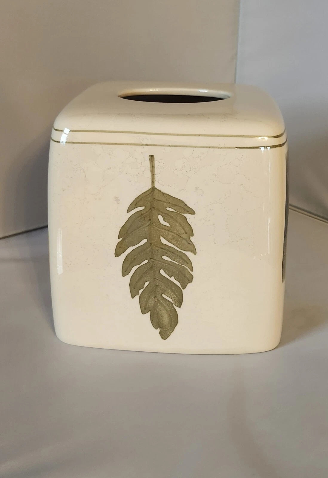 Handpainted Floral Ceramic Tissue Box Cover 5 3/4" Tall 5 1/2" Wide | eBay