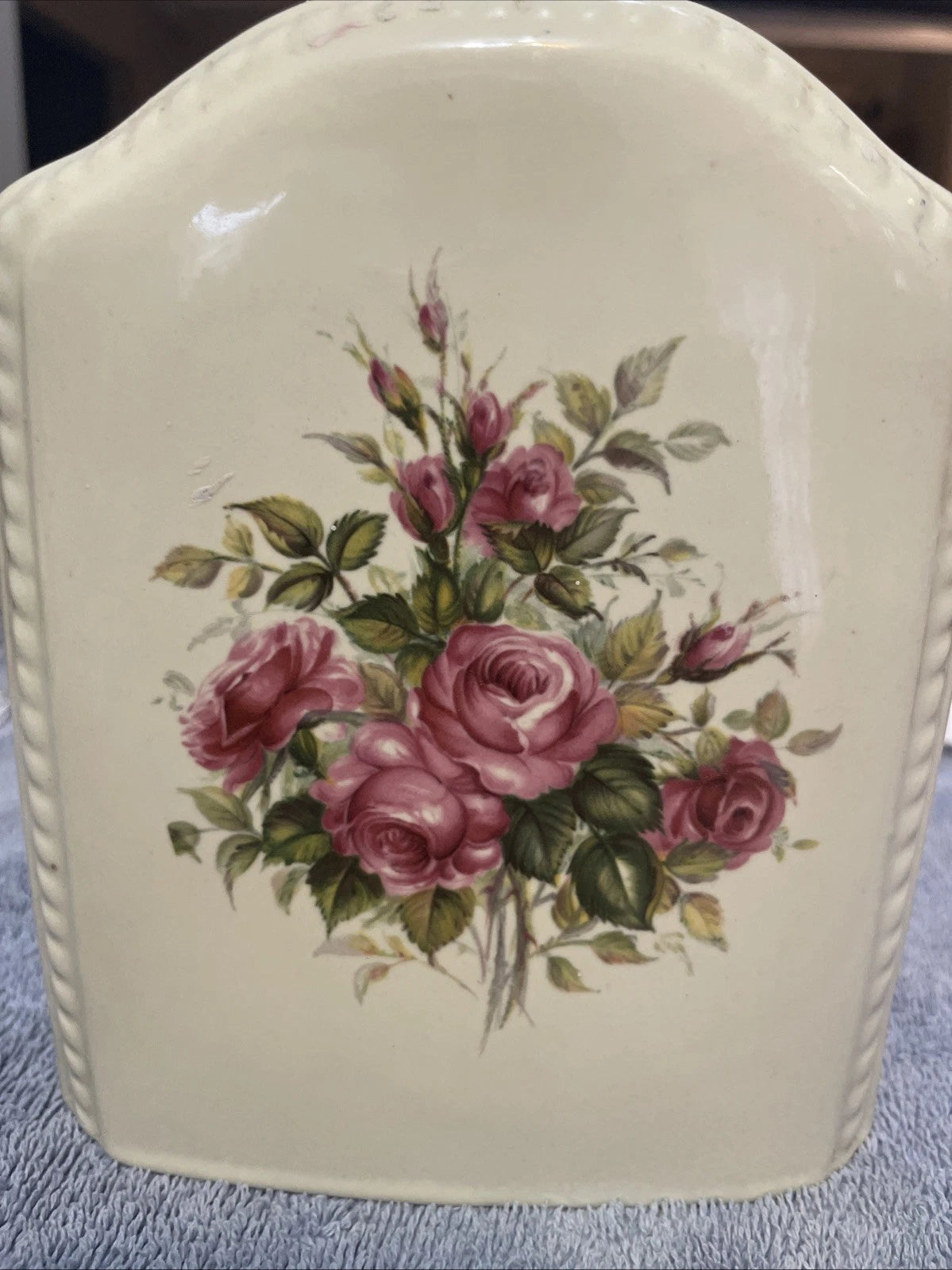 Vintage Athena Ceramic Tissue Cover Square Box 'Rose Rhapsody Made IN THE USA | eBay
