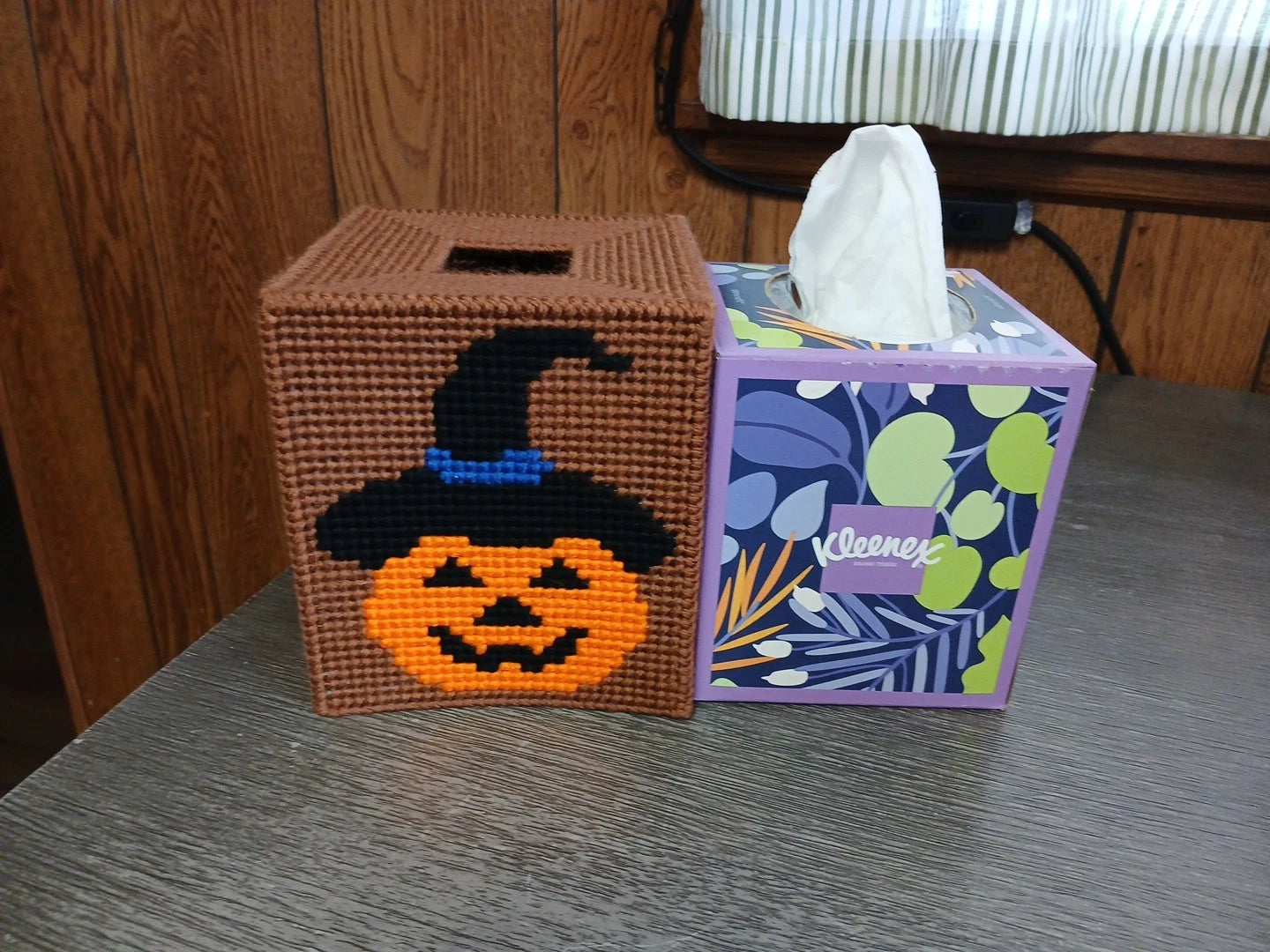Witch Hat Pumpkin Tissue Box Cover, Plastic Canvas | eBay
