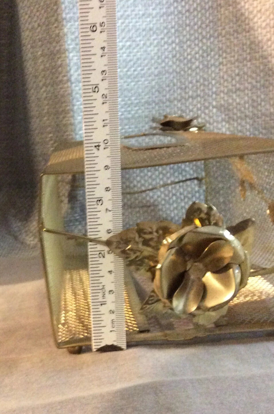 Vintage Home Decor Brass Metal Mesh Floral Design Decorative Tissue Box Cover | eBay