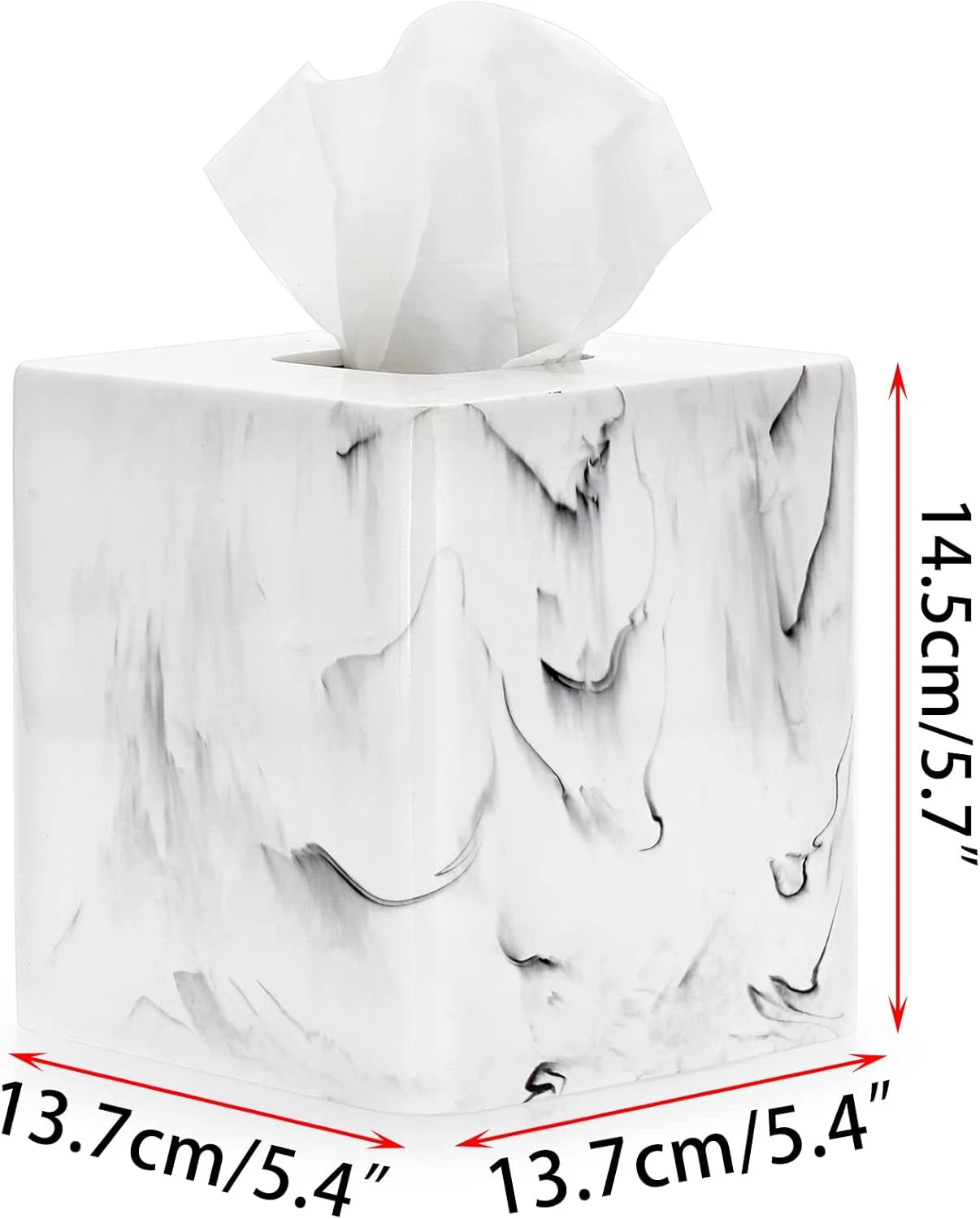 Resin Square Tissue Box Cover - Stylish Cube Tissue Box Holder with Open Bottom, | eBay