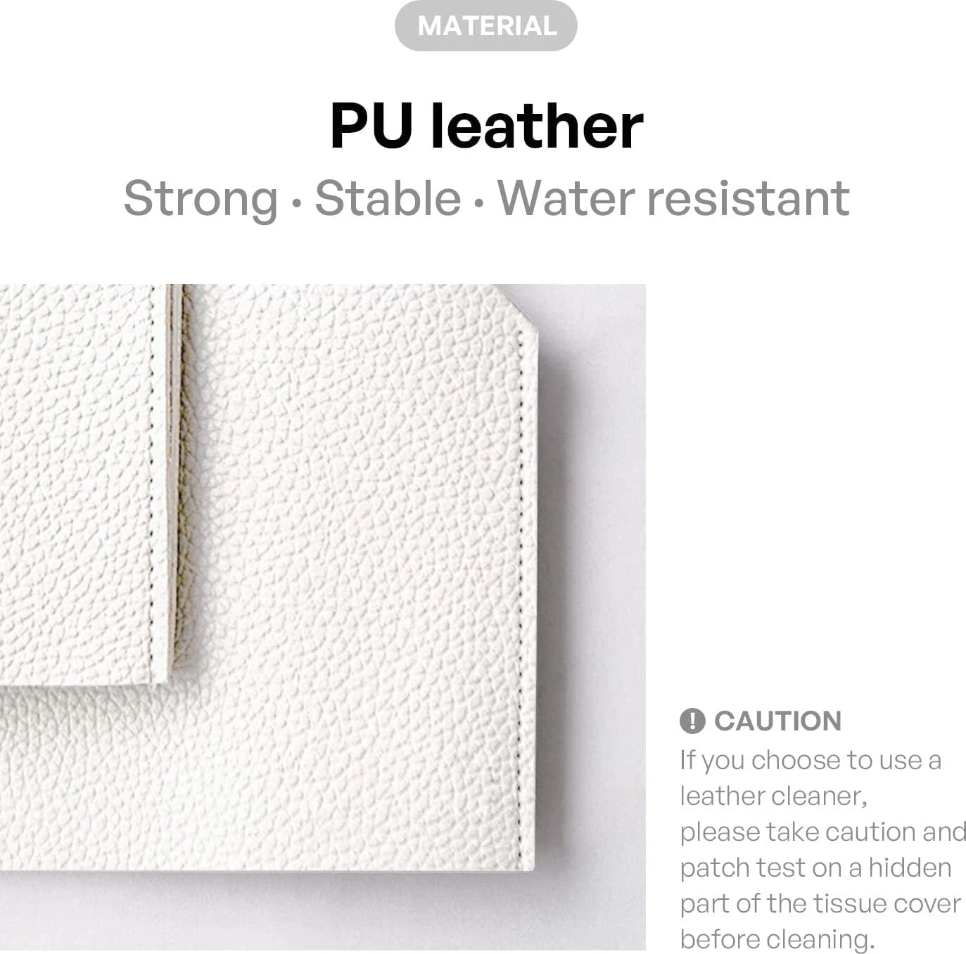 Tissue Box Cover Refined Modern Pu Leather Square Holder Decorative Holder/organ | eBay