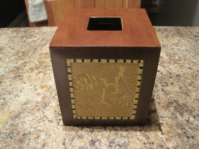BLONDER HOME ADIRONDAK PINE TISSUE BOX SQUARE RESIN NEW | eBay