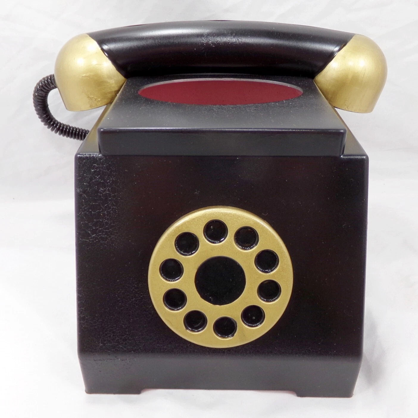 Old-Time Victorian Telephone Painted Tissue Box Cover Black Brass Steampunk | eBay