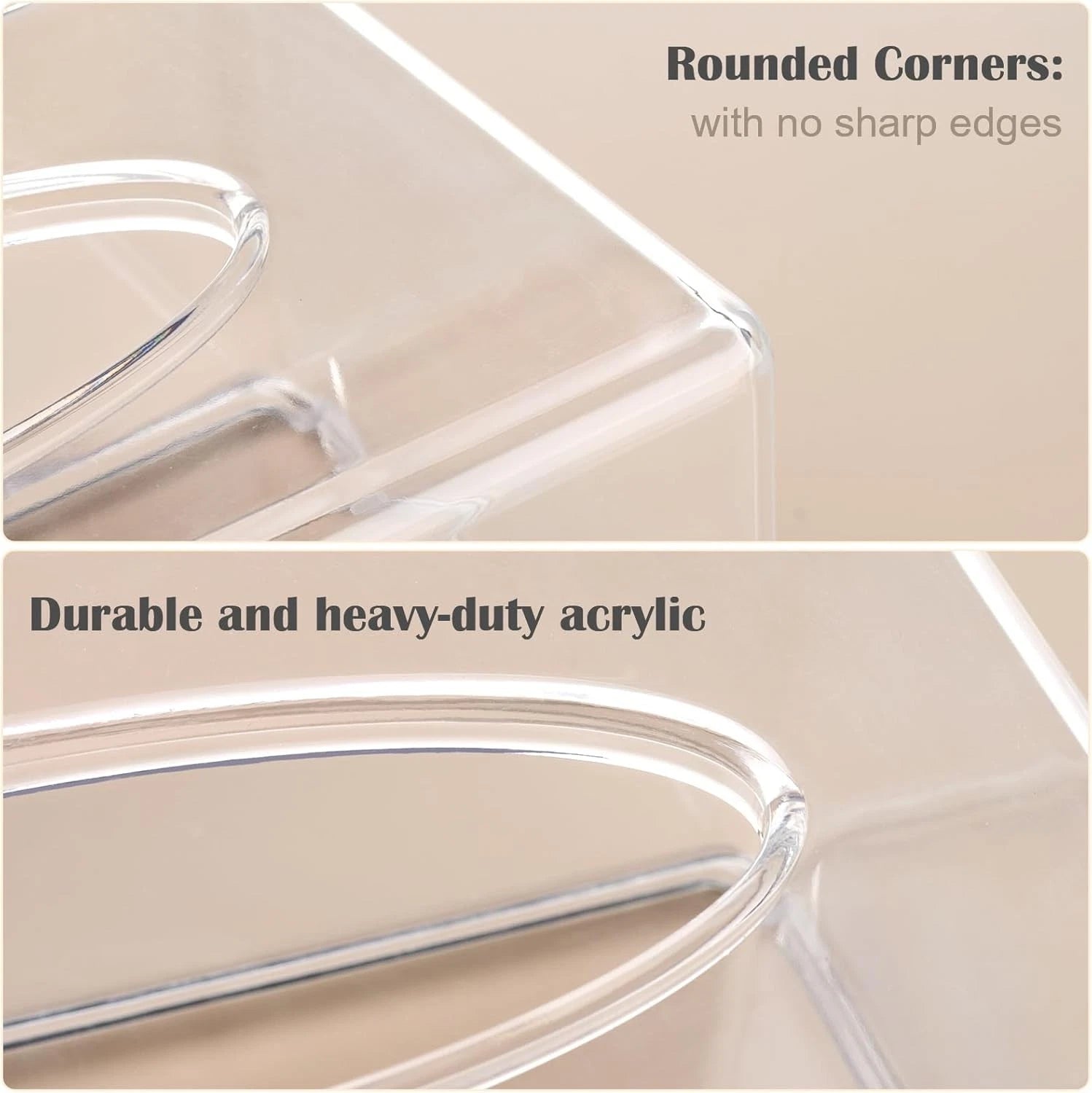 Tissue Box Cover Square, Acrylic Tissue Box Holder, Clear Designed | eBay