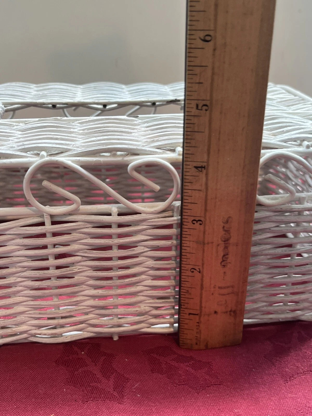 VTG MCM WHITE WICKER & METAL TISSUE BOX COVER 10.5x5.25x4 | eBay