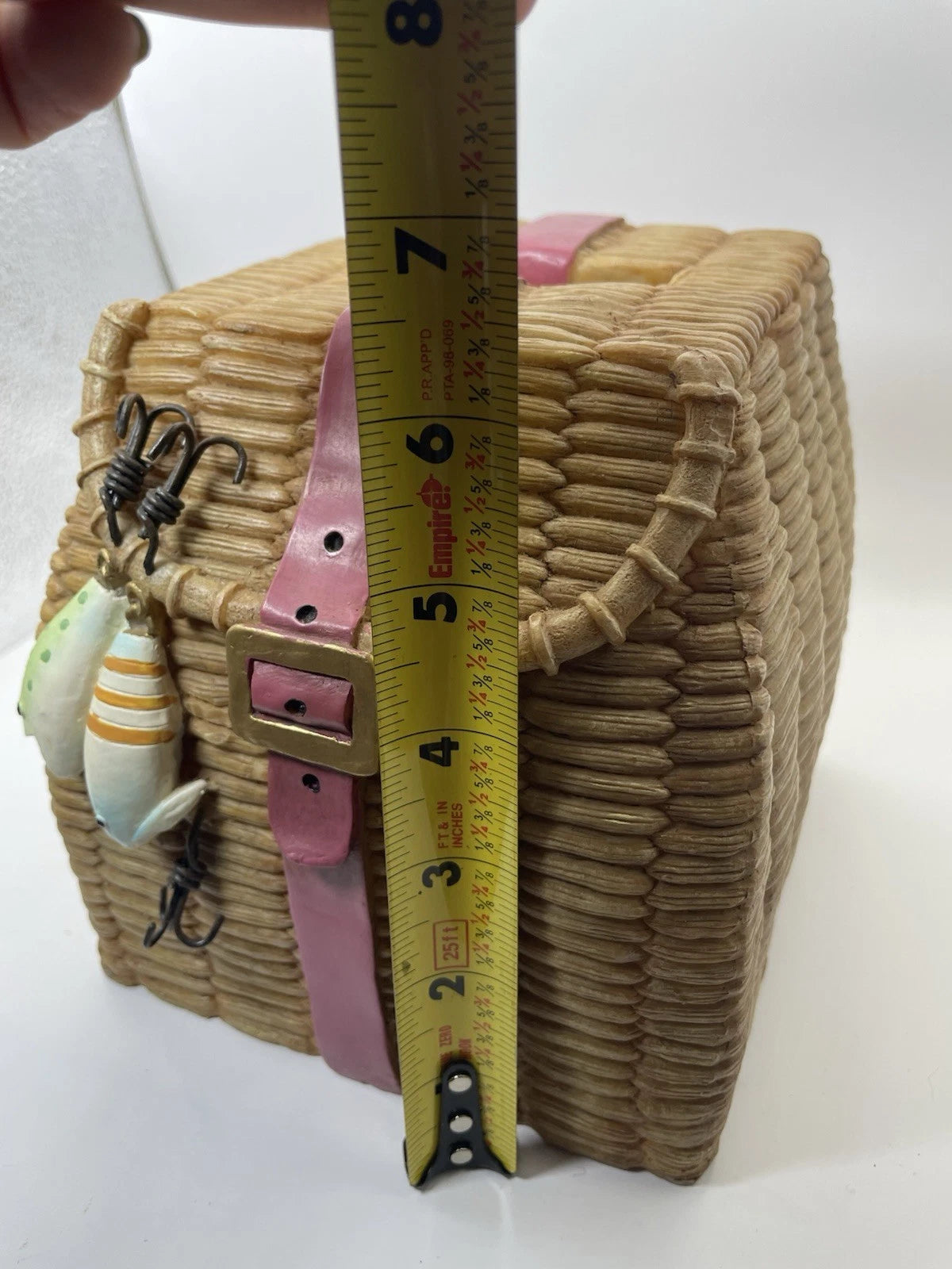 Fishing Tackle Basket Themed Tissue Box Cover Made of Ceramic 6 Inch Cube | eBay