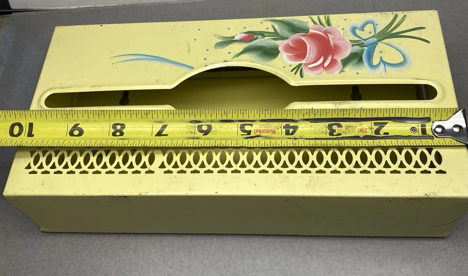 Vintage Midcentury Metal Kleenex Tissue Holder Flowers | eBay