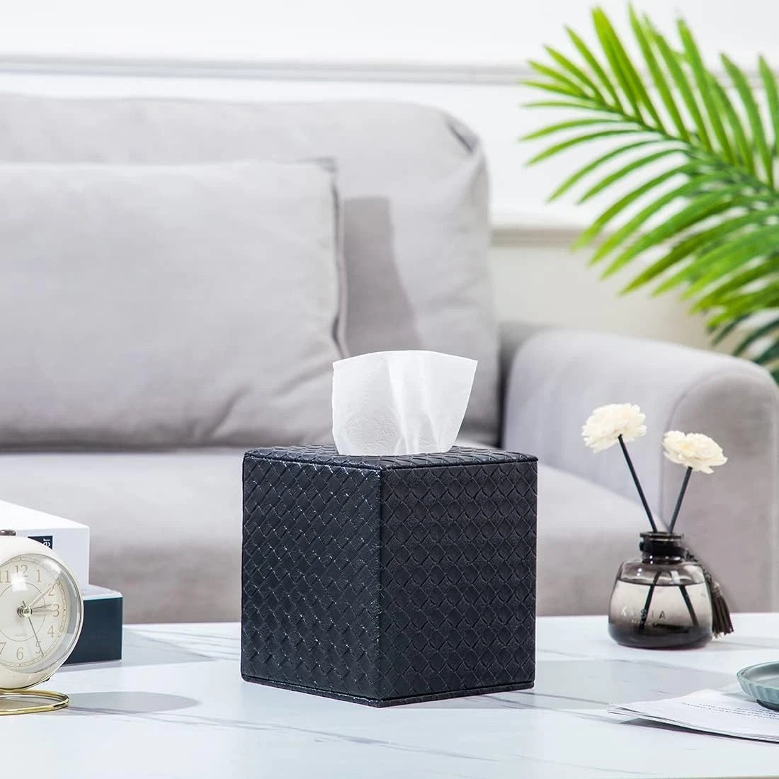 Black Tissue Box Cover, Square, Tissue Box Holders for Bathroom Accessories | eBay