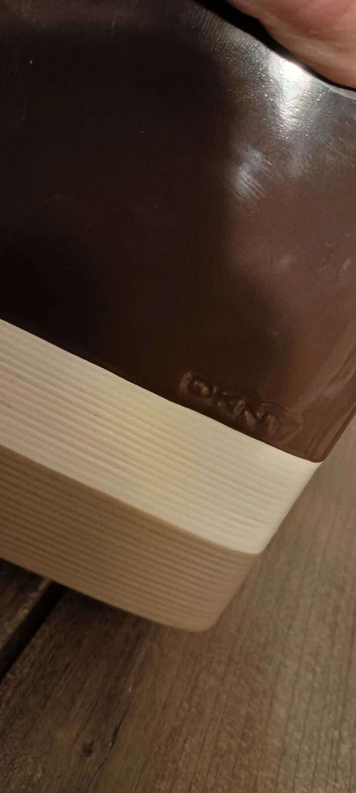 DKNY Donna Karan Tissue Box Cover Brown White Beige | eBay