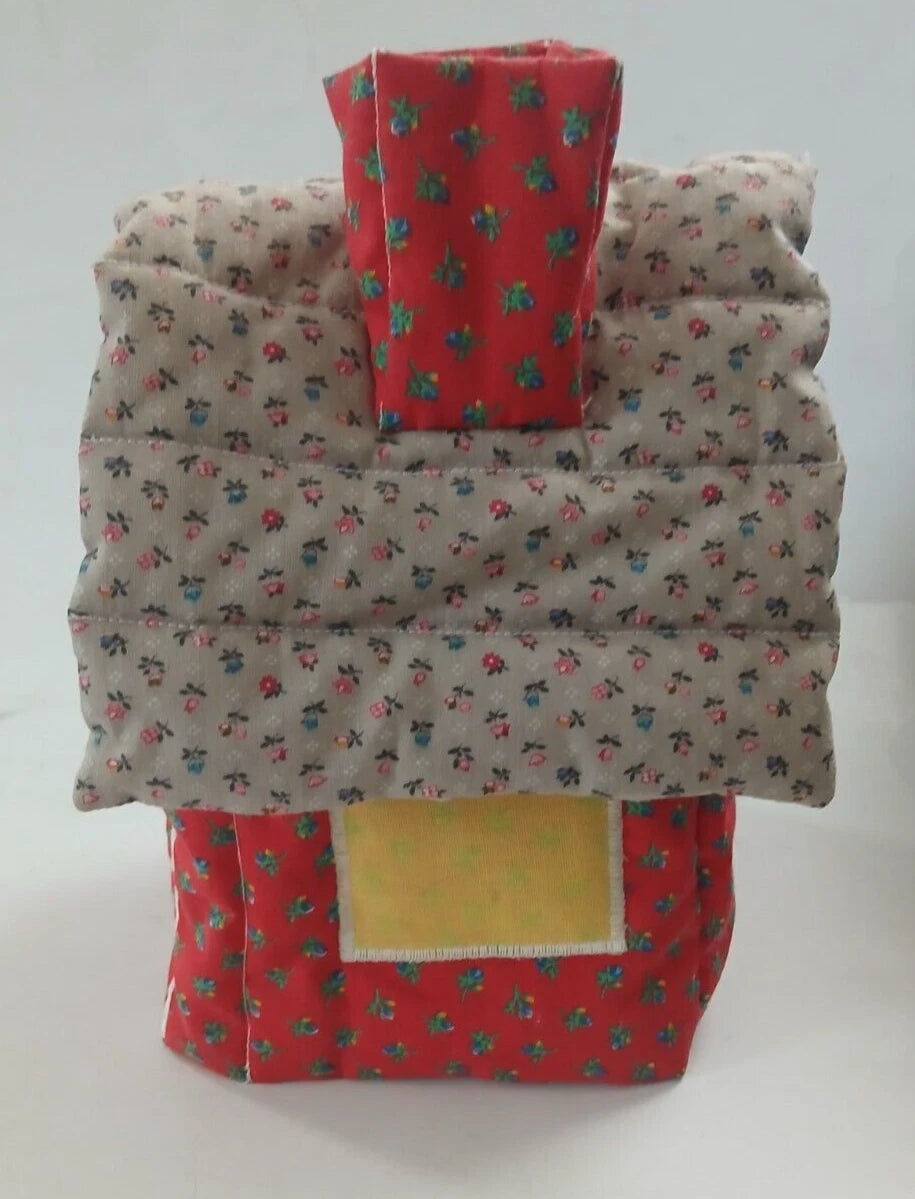 Vintage Tissue Box Cover House - Handmade Cottagecore Shabby Chic Red Floral | eBay