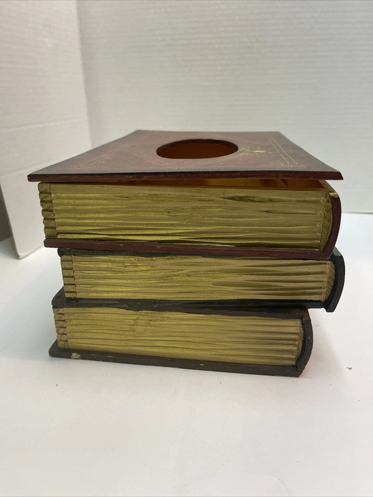 Vintage Wooden Antique Book Tissue Holder Dispenser 11 1/4 x 7 x 5 1/4 | eBay