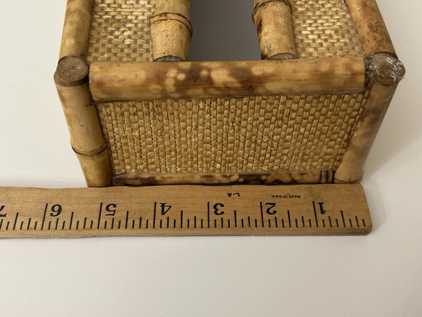 Vintage Bamboo & Wood Wooden Tissue Kleenex Box Cover Holder Rectangular | eBay