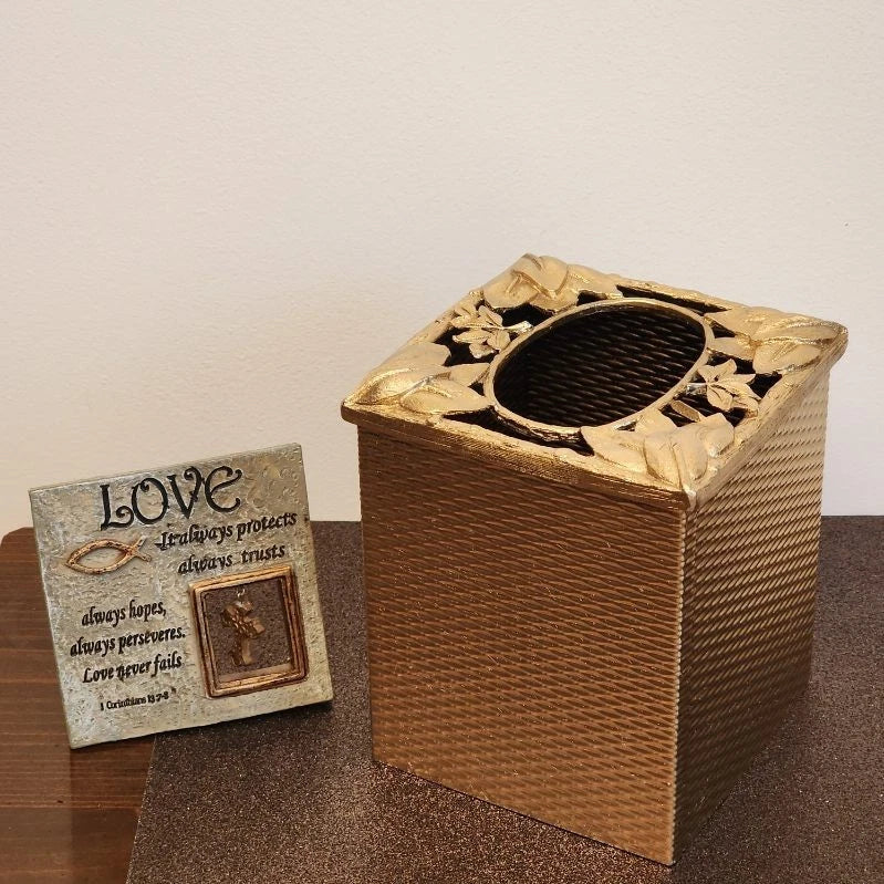 Silver Square Tissue Box Cover Facial Tissue Holder Kleenex Holder Accessories | eBay