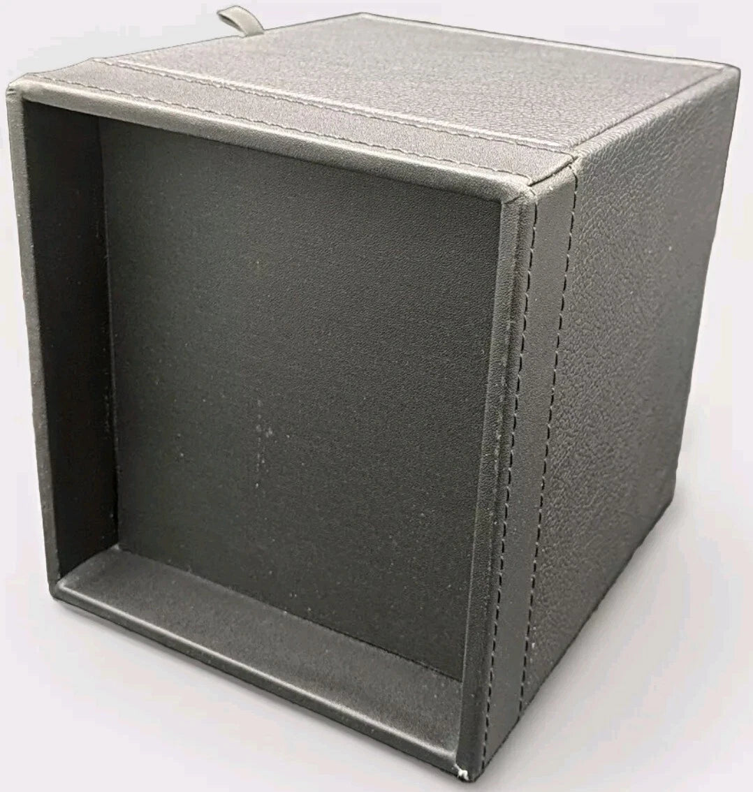 Black Tissue Box Lychee Leather Look Dispenses From Side, Magnetic Close | eBay