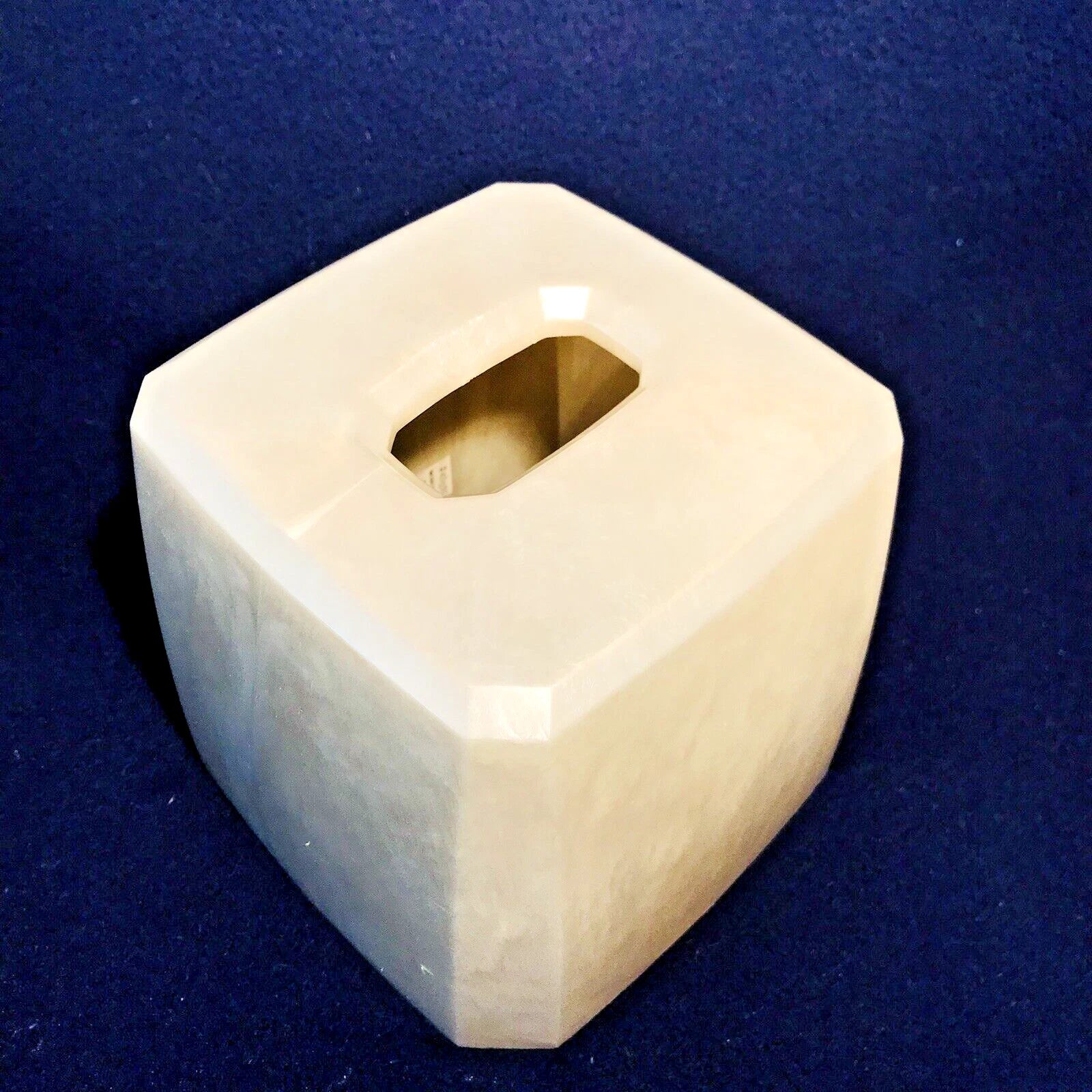 Acrylic Pearlized Faux Marble Creamy White Acrylic Tissue Box Cover Holder BB&B | eBay