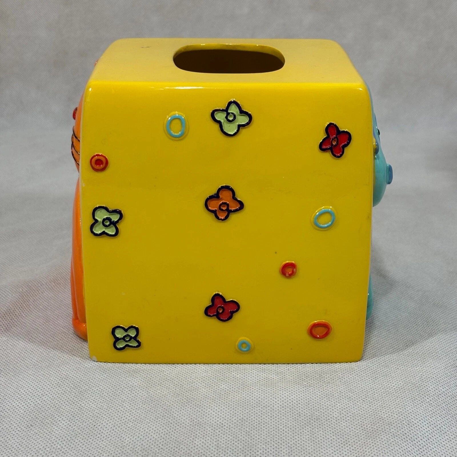 Cats & Dogs Resin Wastebasket & Tissue Box Cover Holder Set Linens N Things | eBay