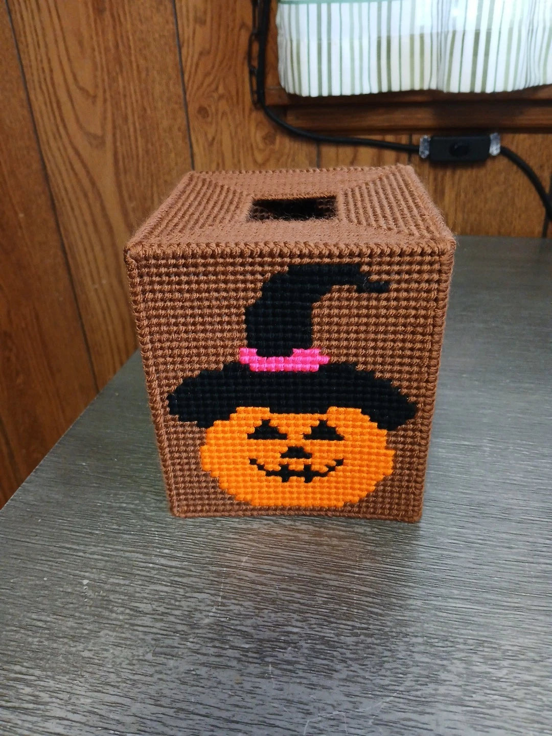 Witch Hat Pumpkin Tissue Box Cover, Plastic Canvas | eBay