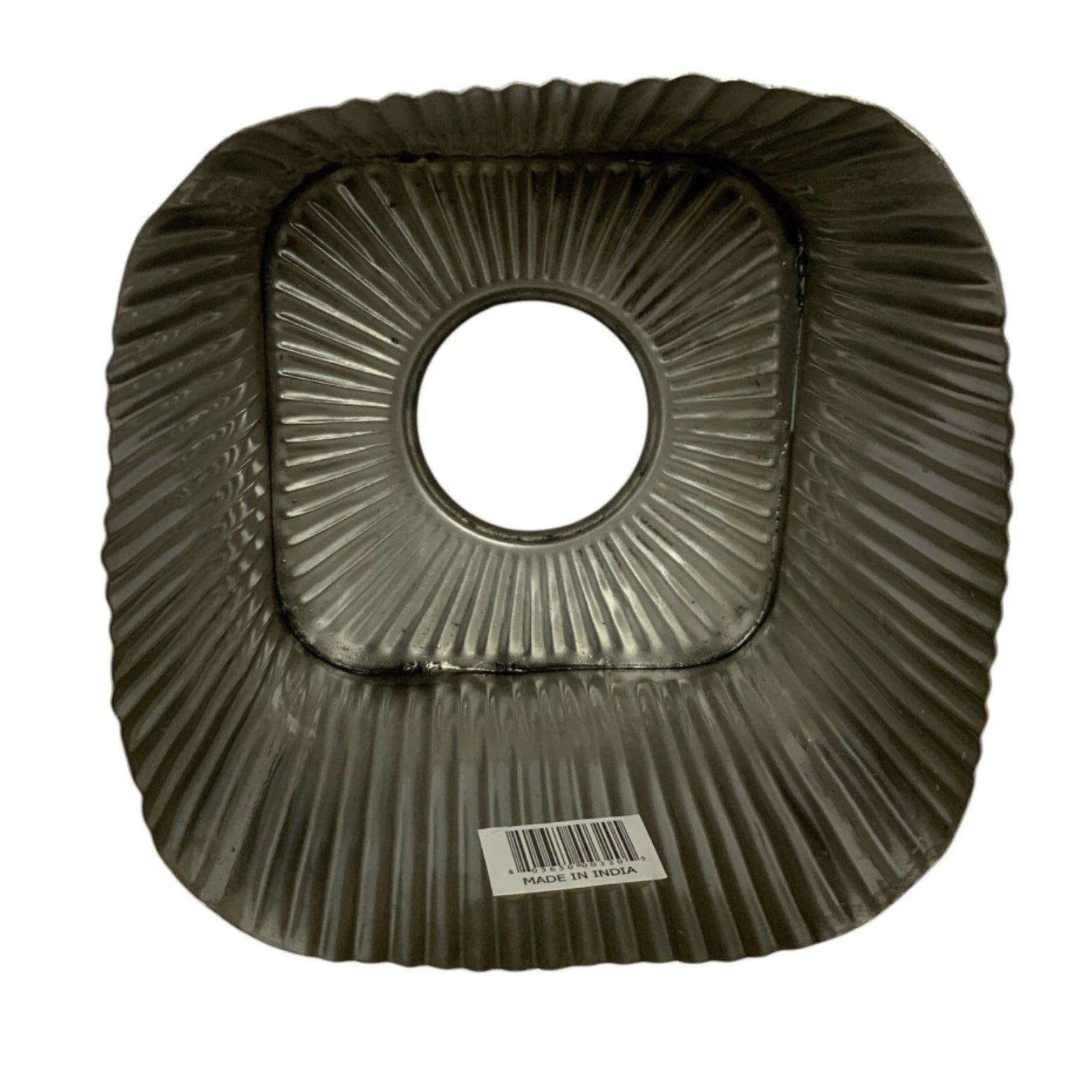 Square Ribbed Silver Metal Tissue Box Cover Decorative Accent Made In India | eBay