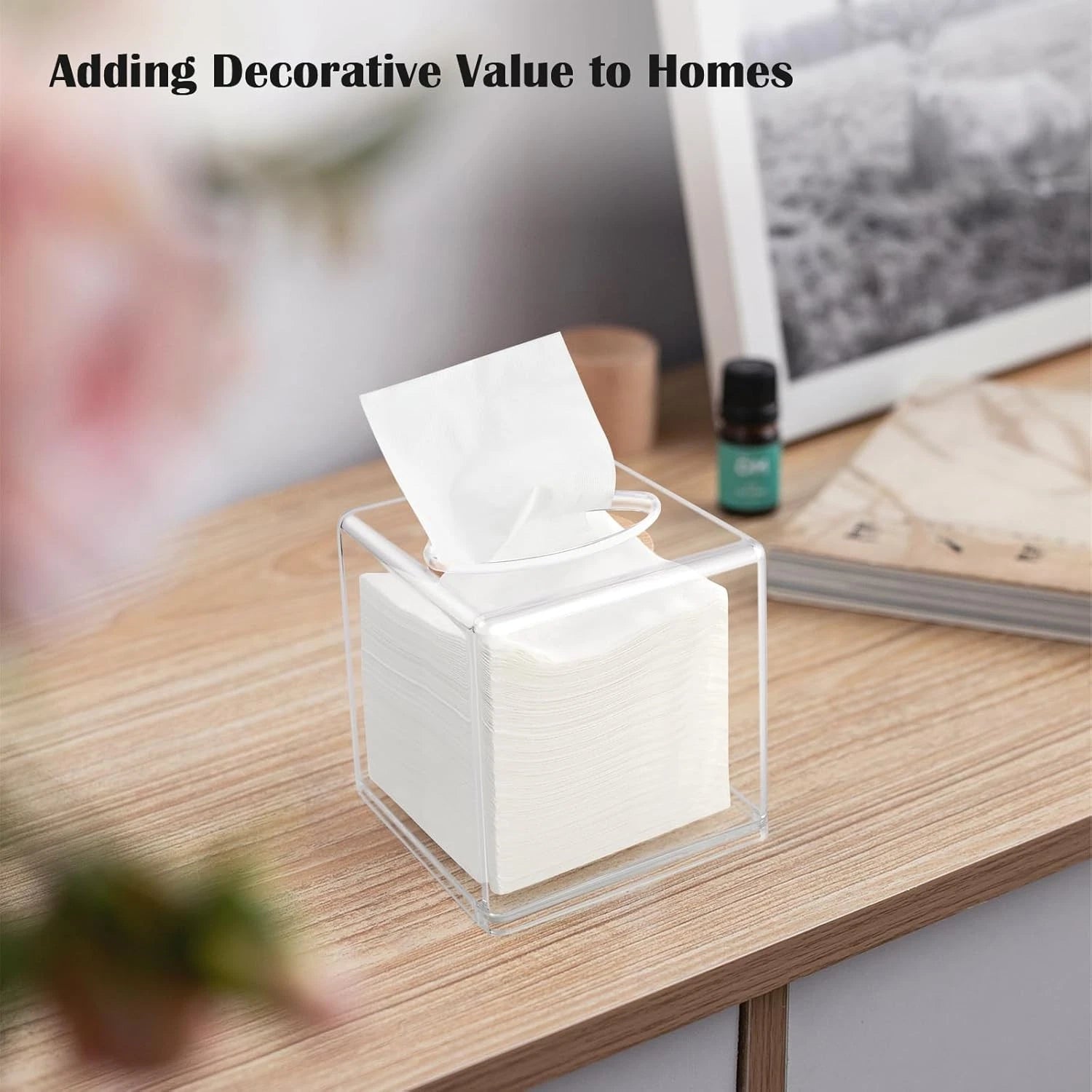 Tissue Box Cover Square, Acrylic Tissue Box Holder, Clear Designed | eBay