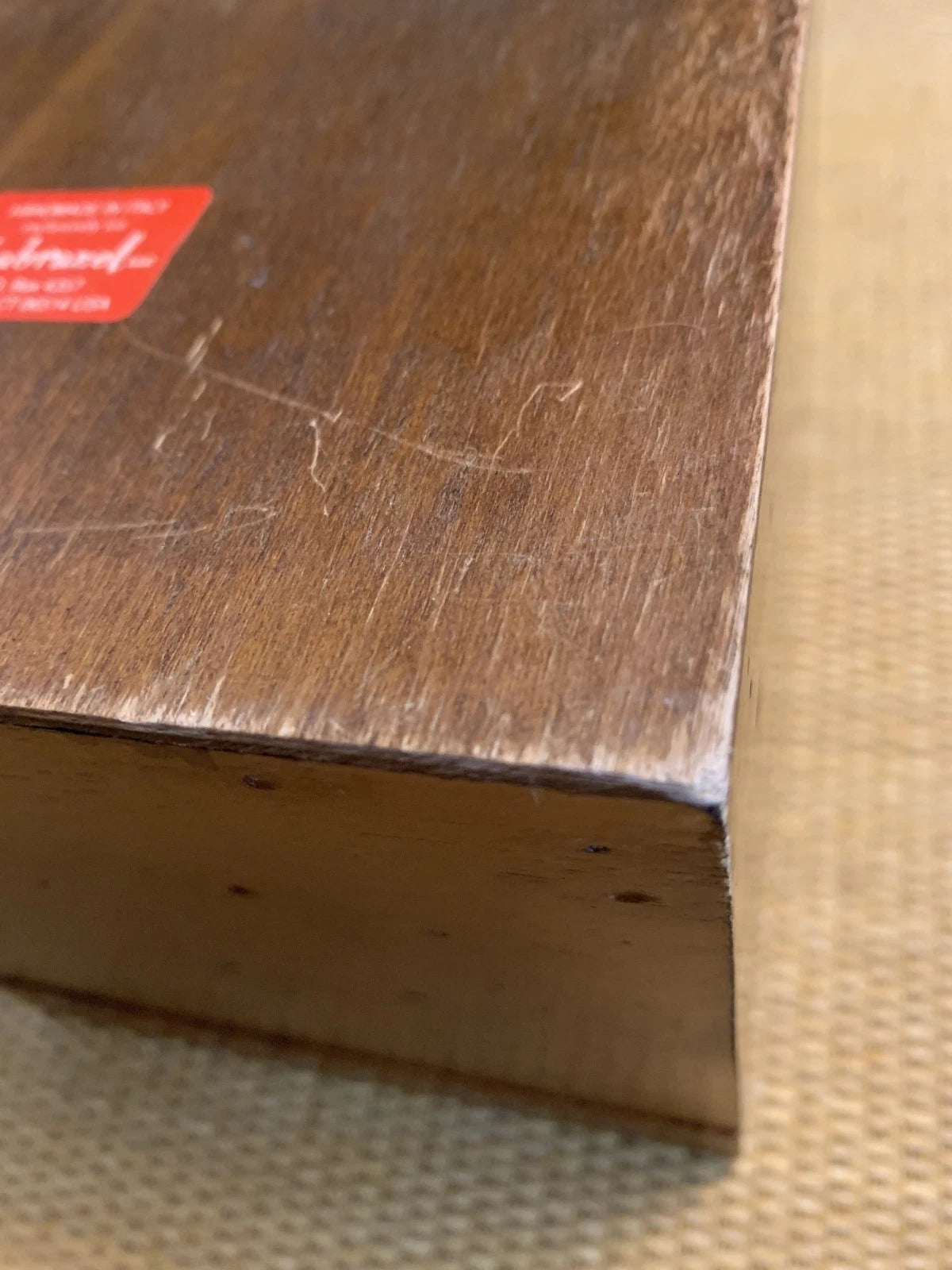 LABRAZEL Wood Tissue Box Holder Cover Hinged Lid Square Cube Handmade Italy | eBay