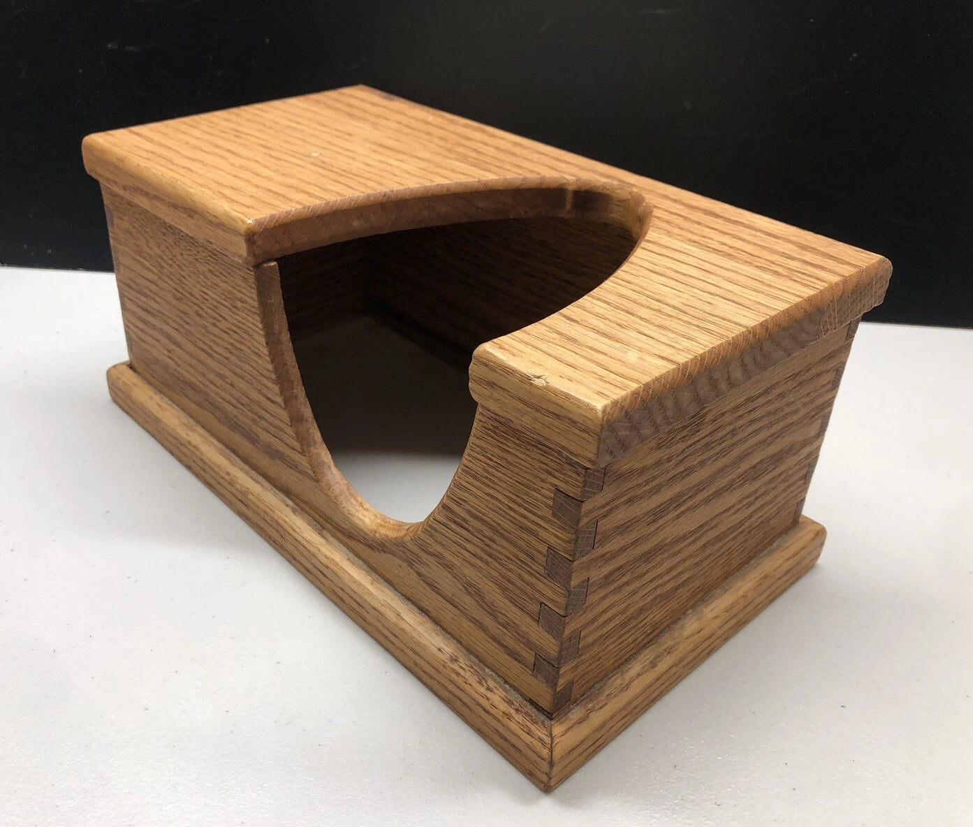 Wood Dovetail Tissue Box Cover Holder Dispenser Farmhouse Cabin Grain | eBay