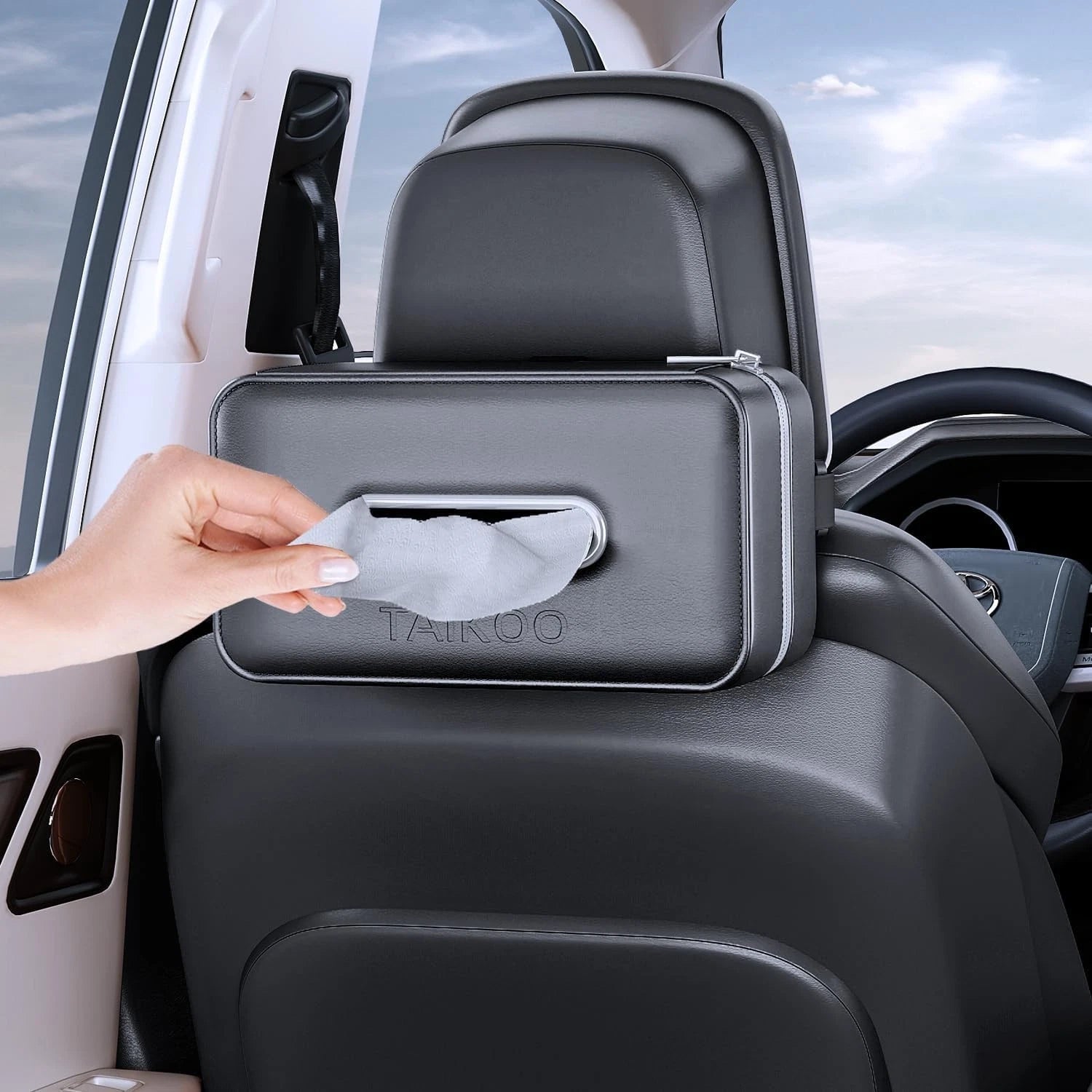 Modern Car Tissue Dispenser - High-Quality Leather, Fits 120-Count Tissues | eBay