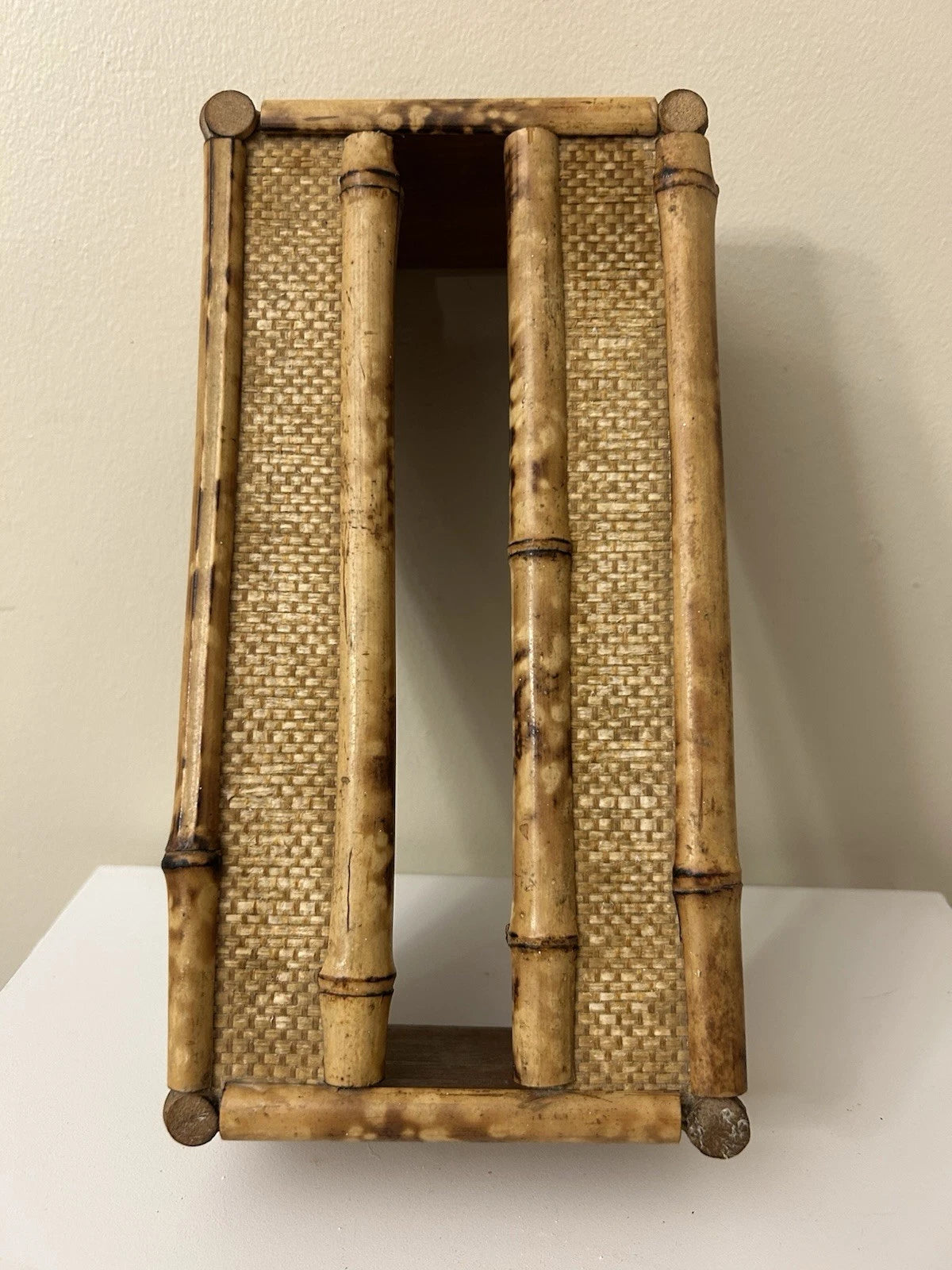 Vintage Bamboo & Wood Wooden Tissue Kleenex Box Cover Holder Rectangular | eBay