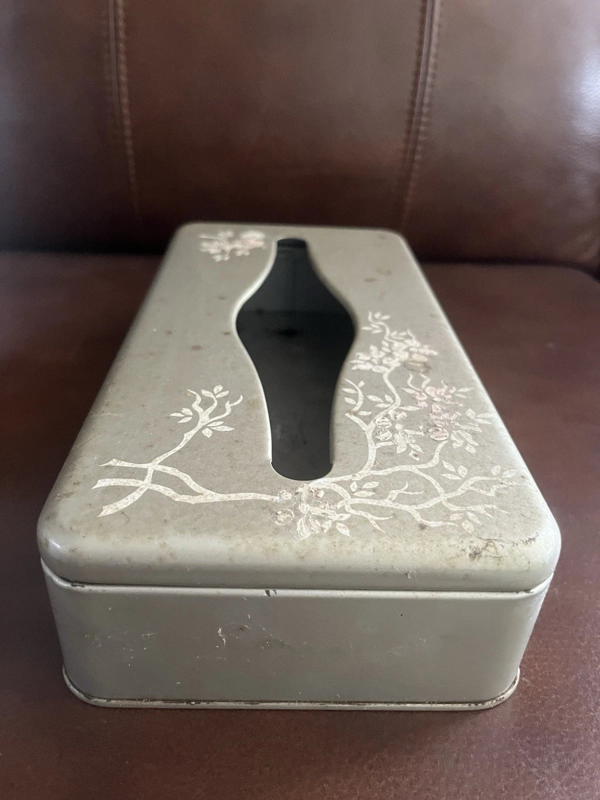 Mid Century VTG Ransburg Gold Metal Tissue Box Tin Hold Mount | eBay