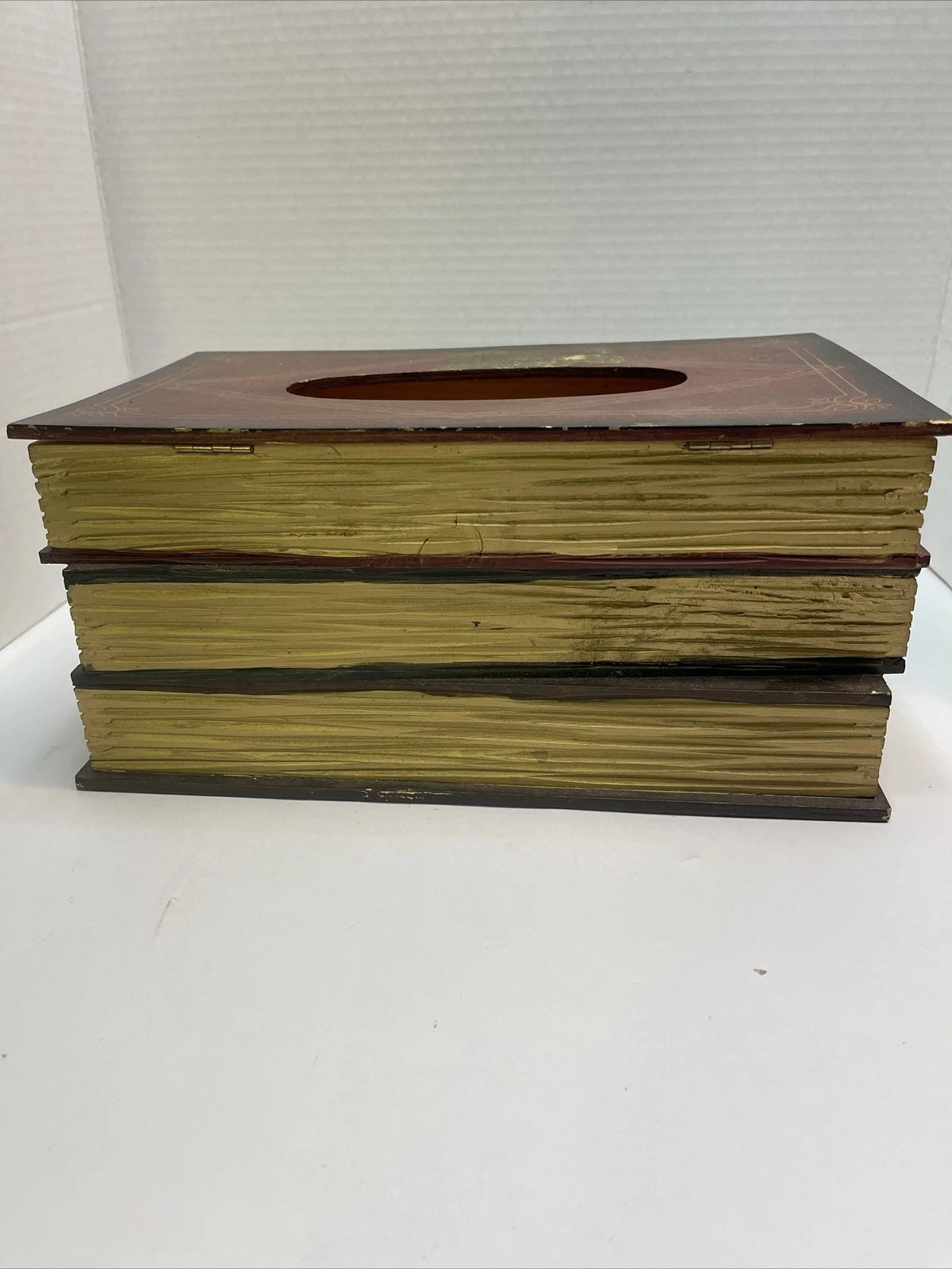 Vintage Wooden Antique Book Tissue Holder Dispenser 11 1/4 x 7 x 5 1/4 | eBay