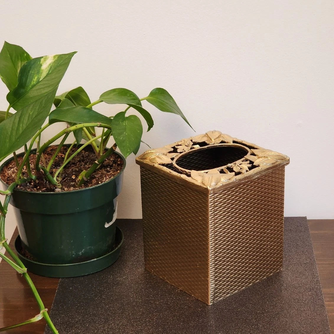 Silver Square Tissue Box Cover Facial Tissue Holder Kleenex Holder Accessories | eBay