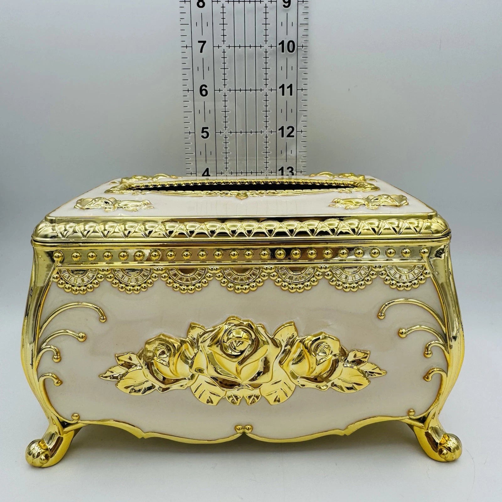 Ornate Gold Tissue Box Cover Holder Florentine Rococo European Wipes Towel | eBay